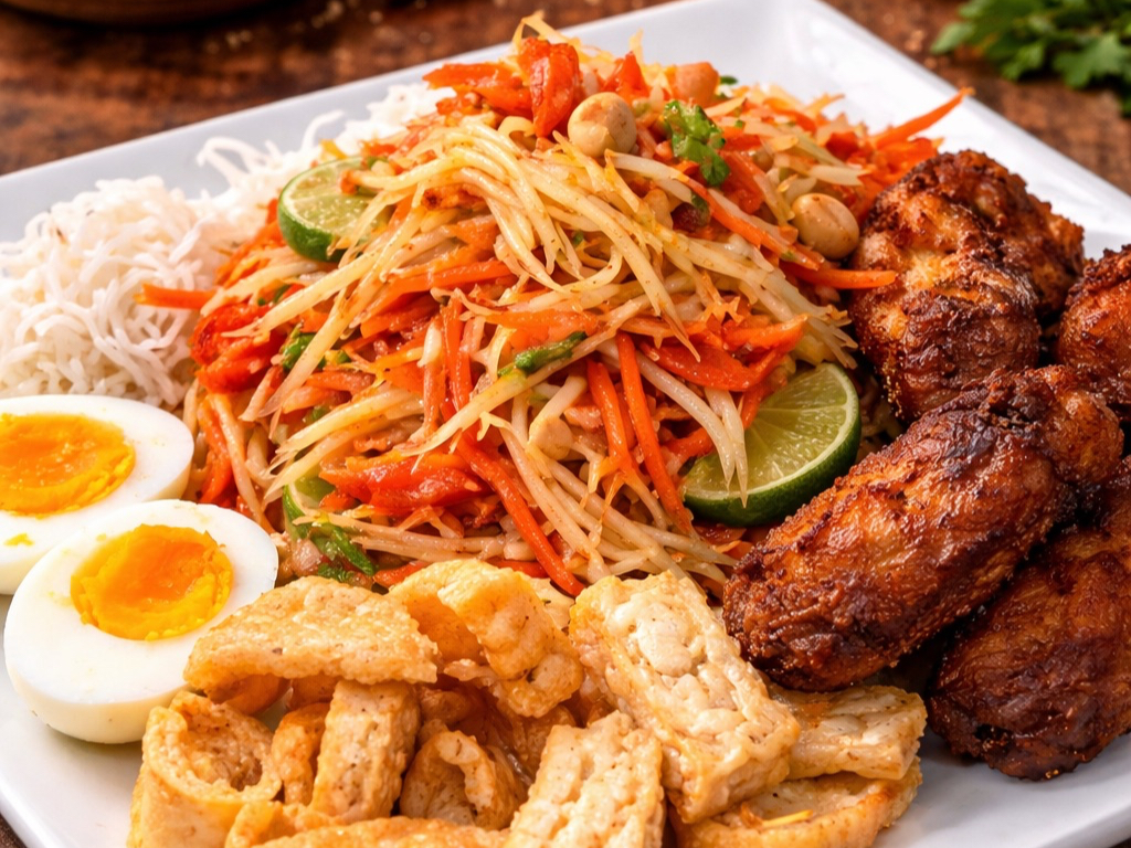 Papaya Salad Platter