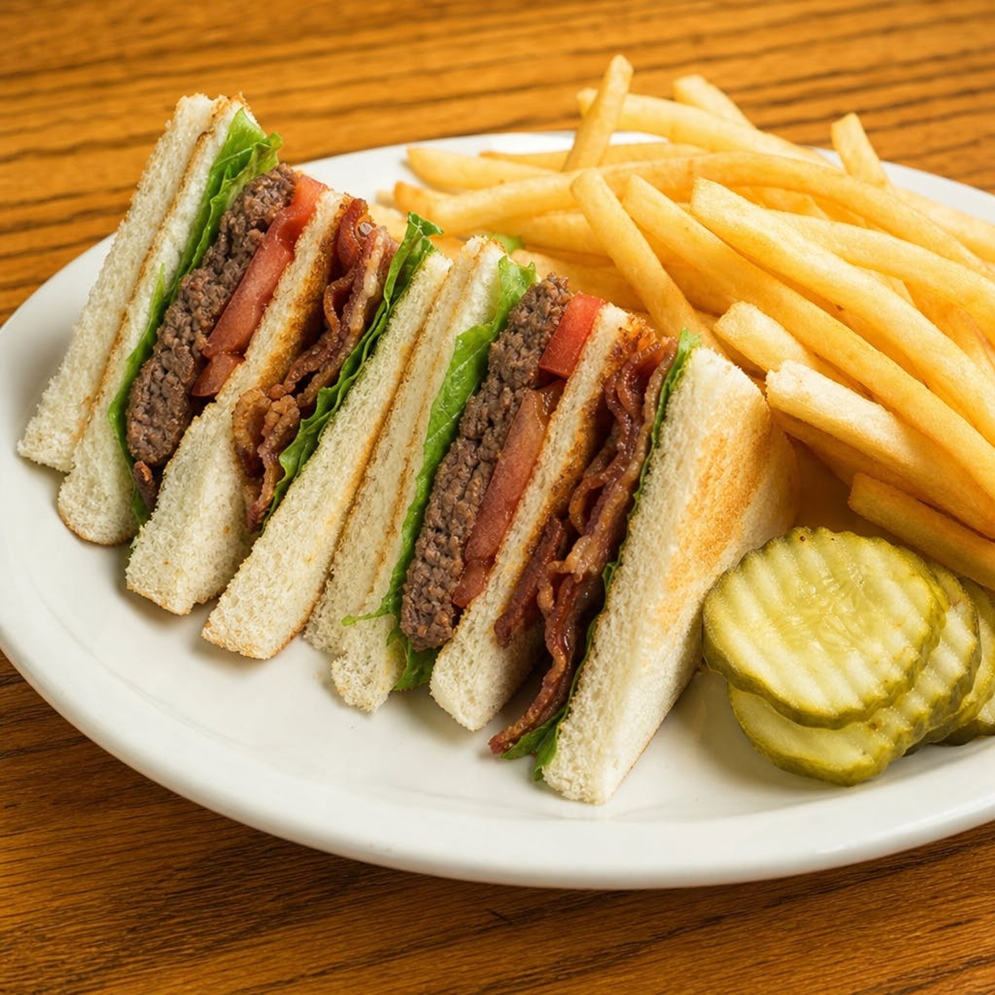 Hamburger Club Sandwich