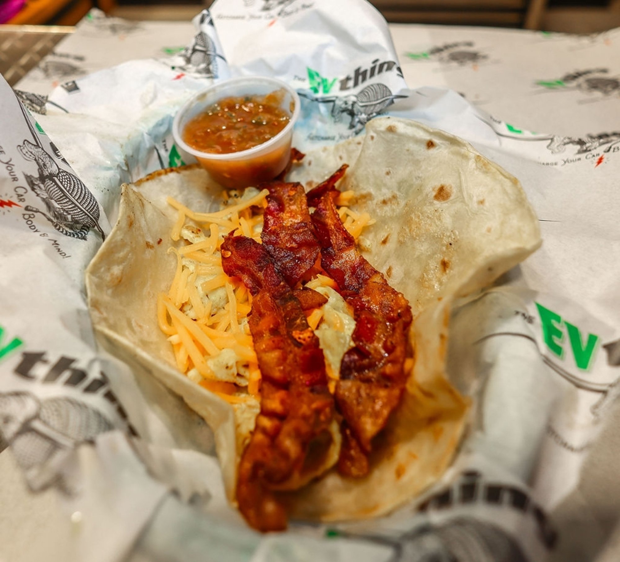 Bacon Egg and Cheese Taco