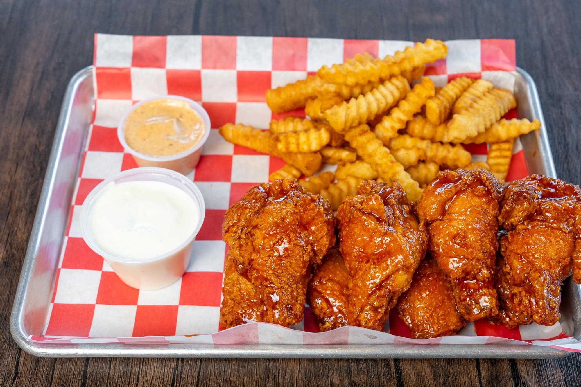8 Jumbo Wings with Fries