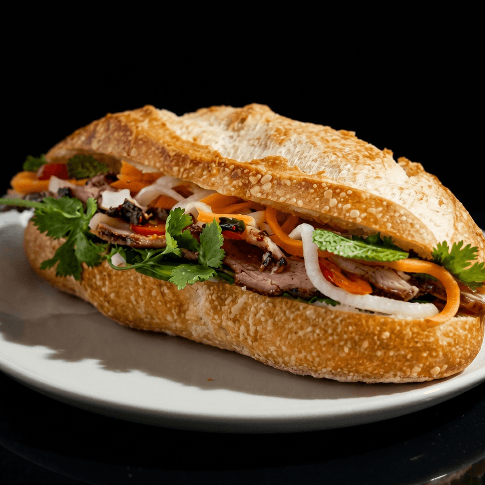 Banh Mi Cha Lua (Vietnamese Baguette Sandwich with Ham)
