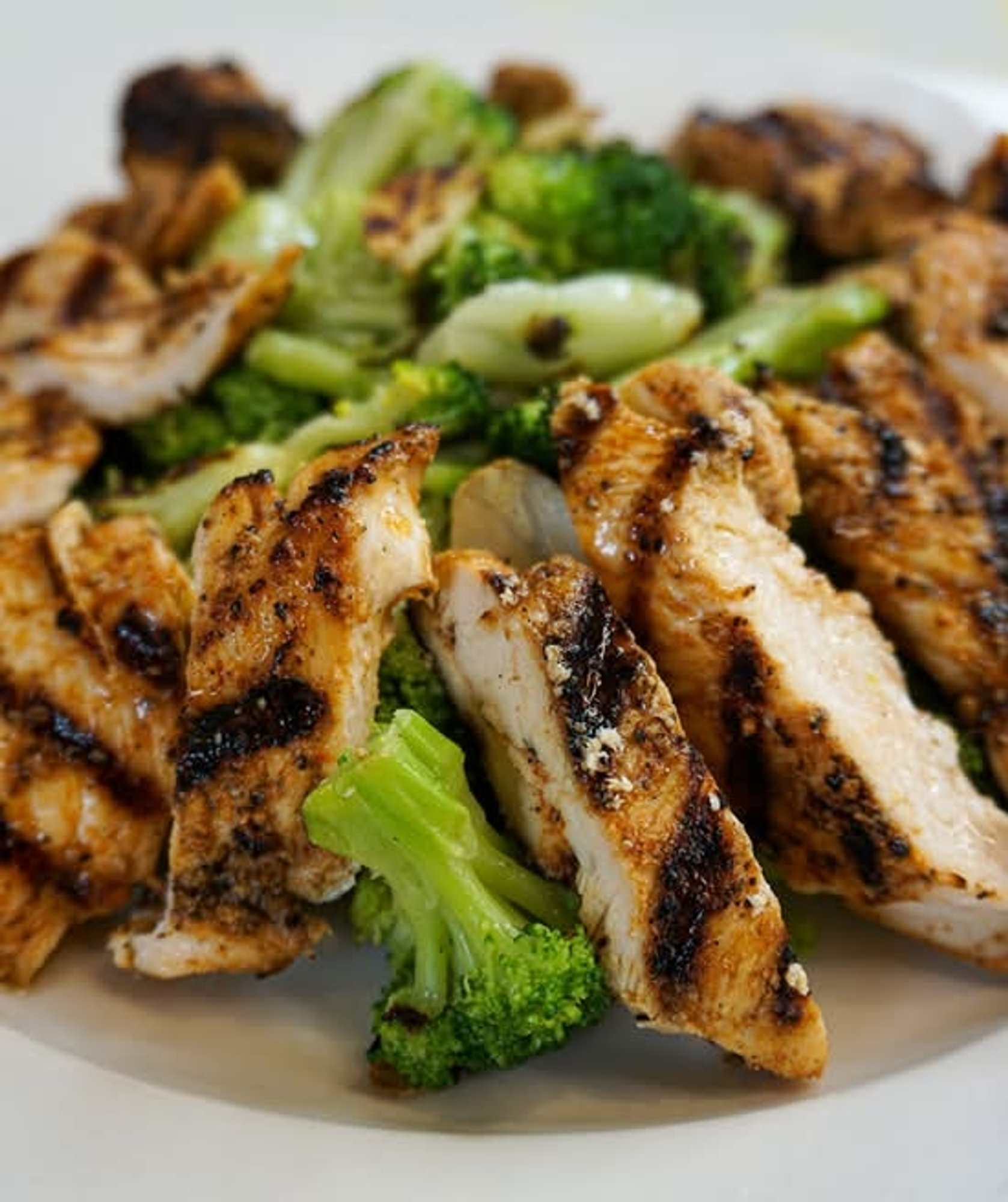 Grilled Chicken w/ Broccoli Rabe, Oil, and Garlic