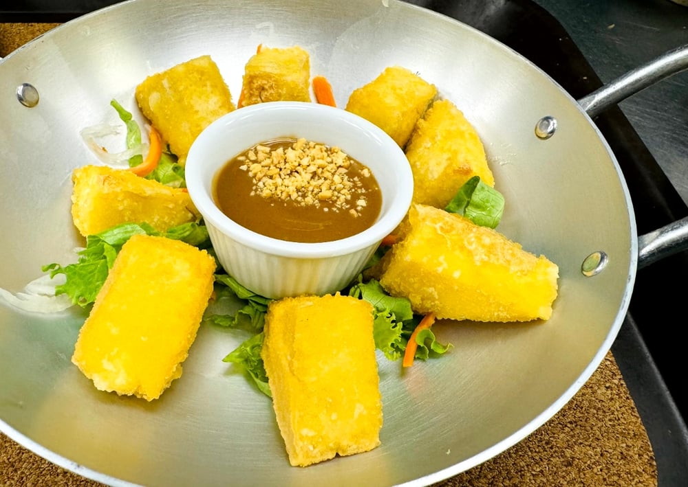 5-Crispy Deep Fried Tofu - Dau Hu Chien Gion