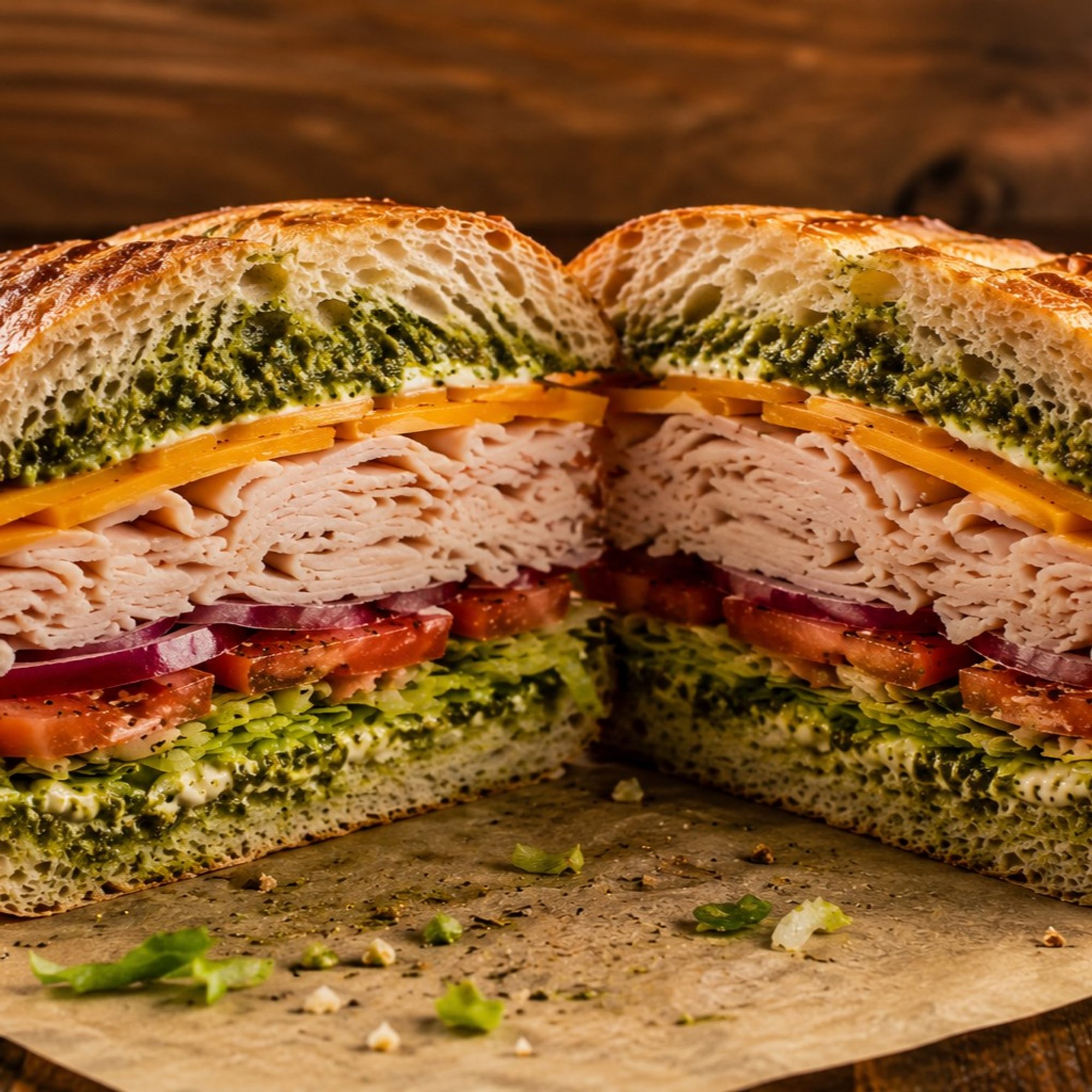 Turkey Pesto Sandwich