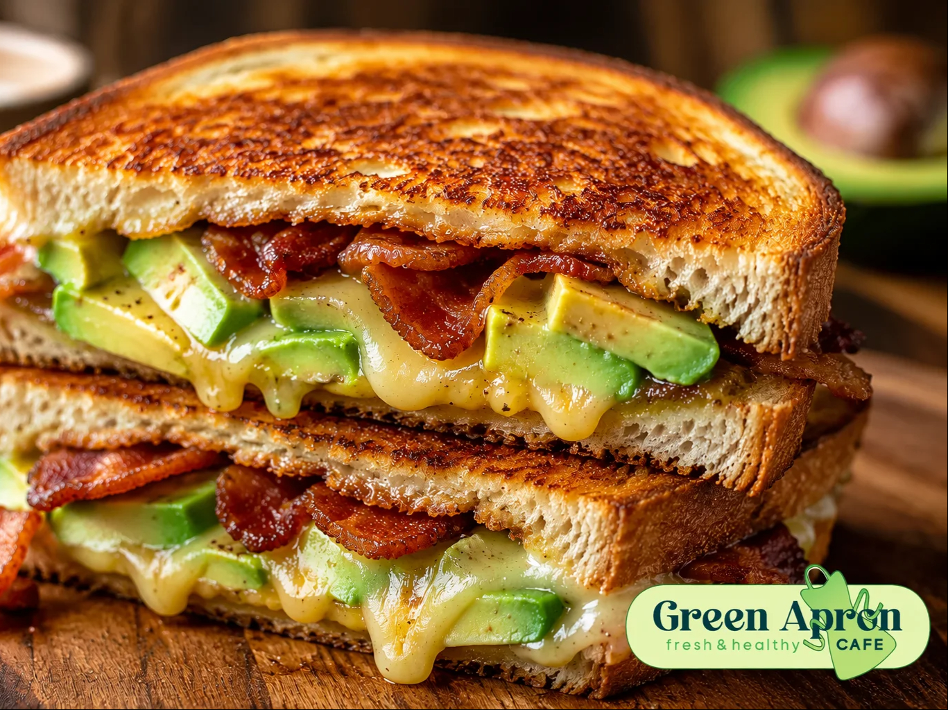 Bacon Avocado Grilled Cheese Sandwich
