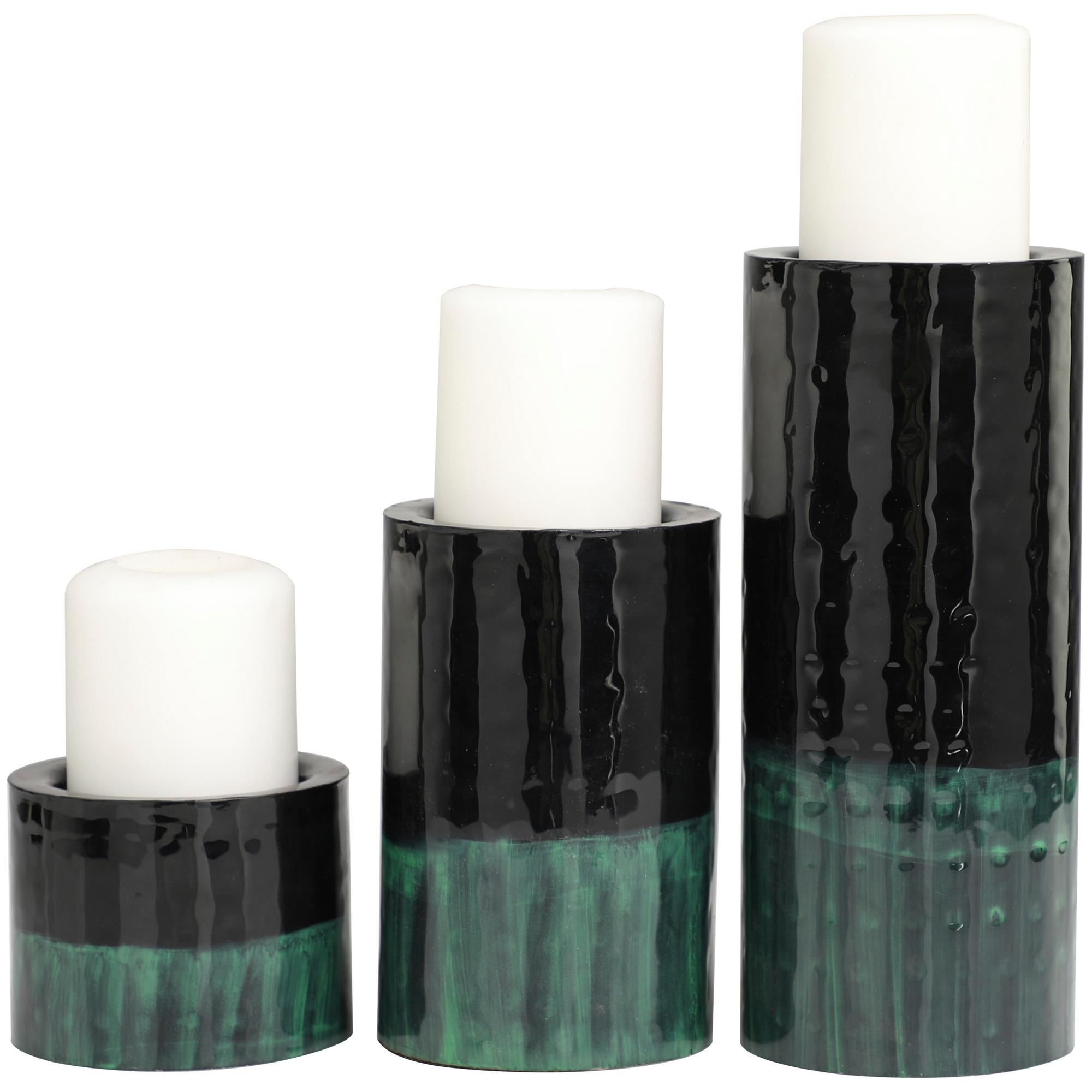 Green Metal Candle Holder