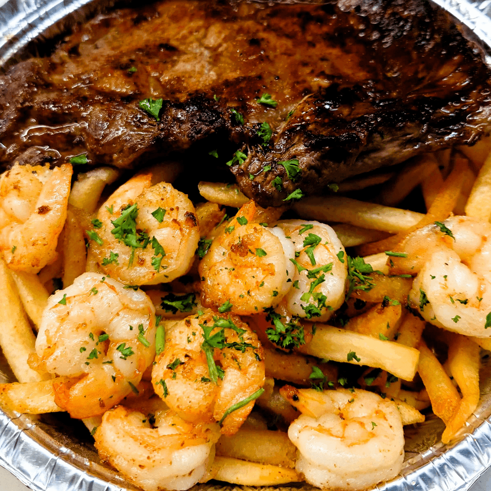 Ribeye Steak And Garlic Shrimp