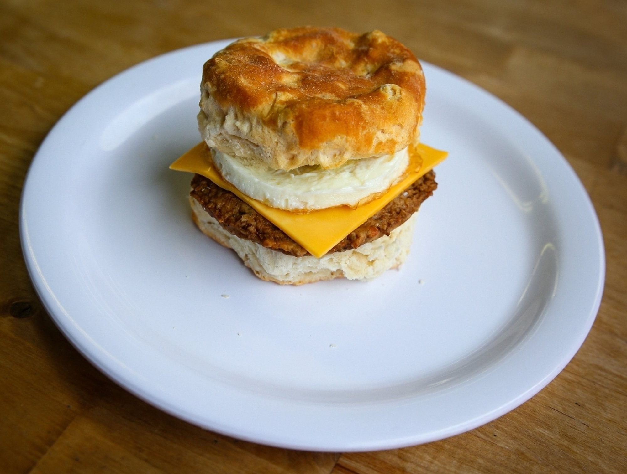 Meat, Egg and Cheese Breakfast Sandwich