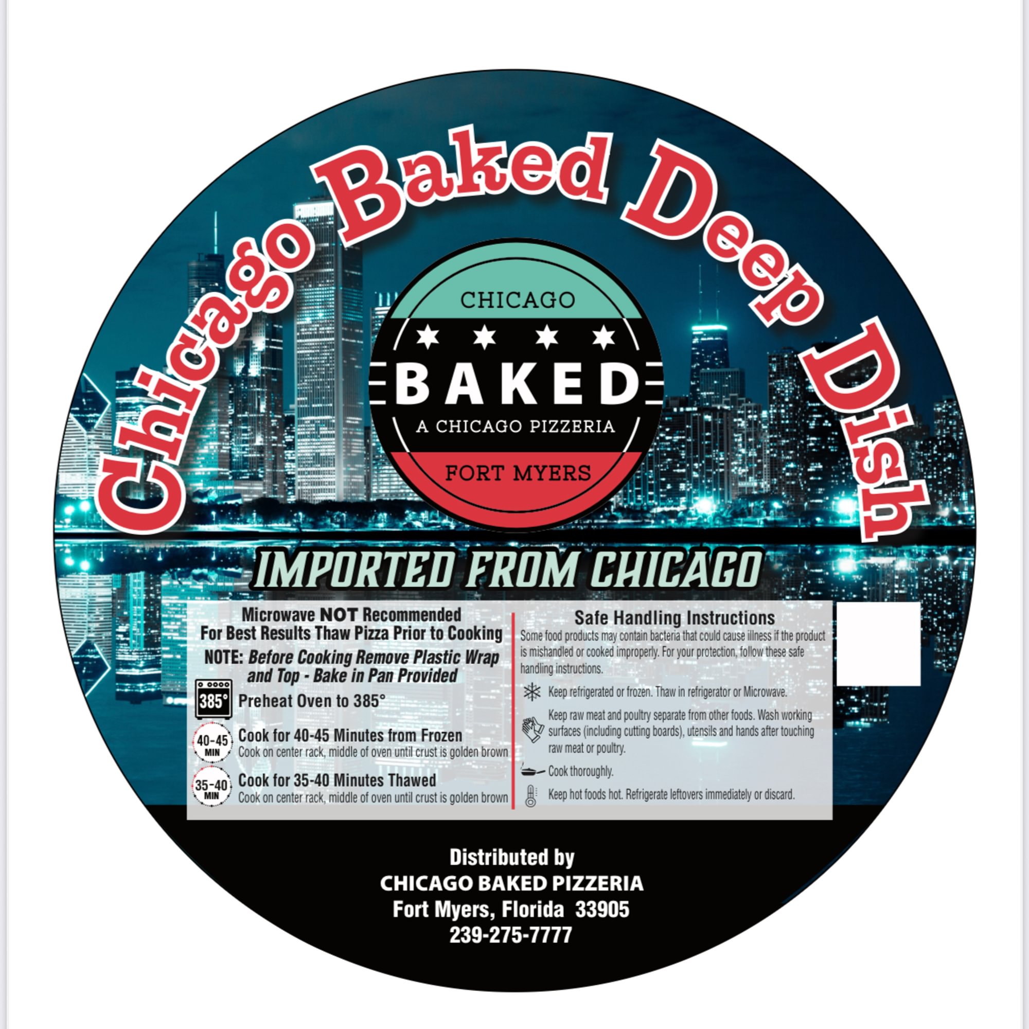 Frozen Deep Dish Sausage Pizza 10"