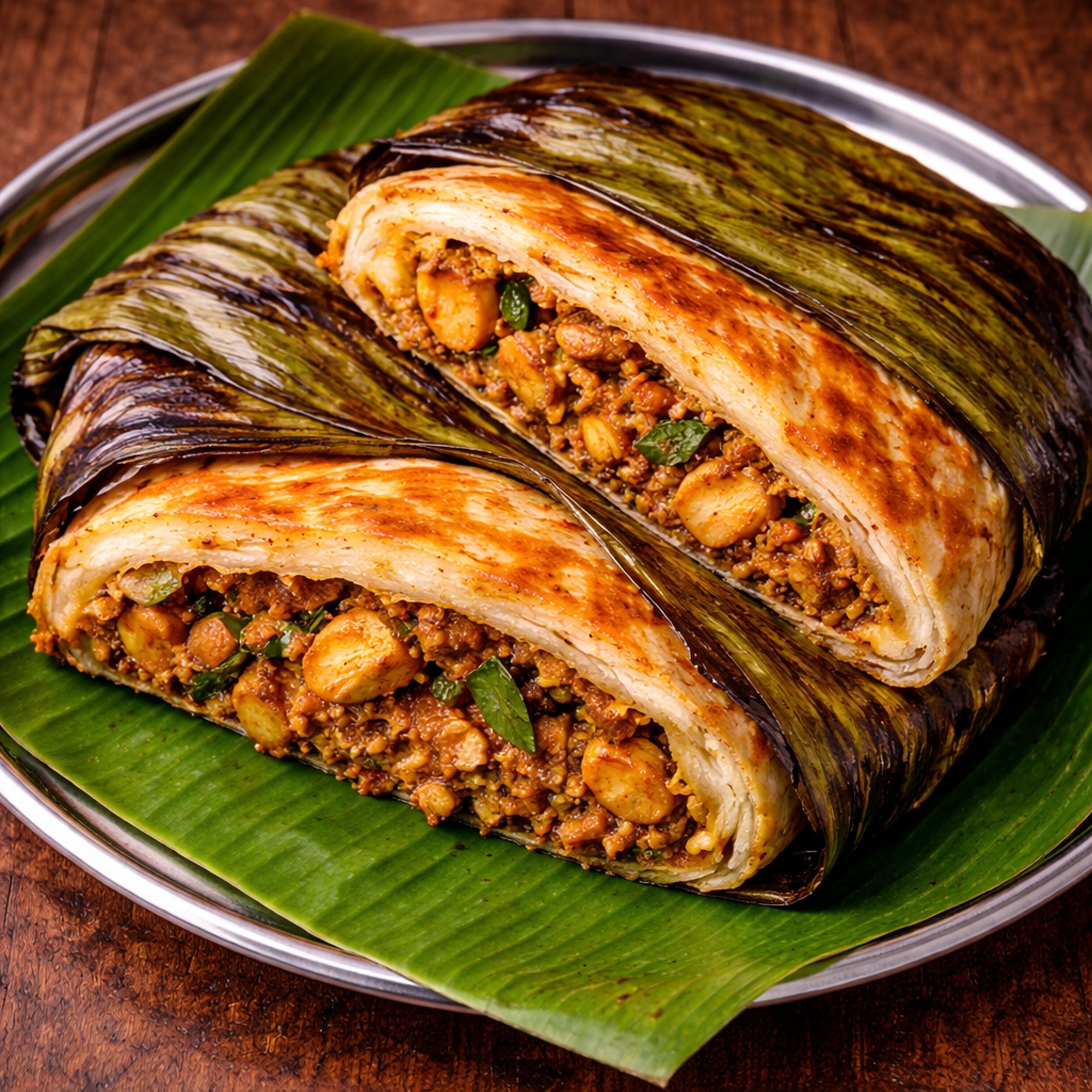 Vazhai Ilai Parotta (Banana leaf Parotta)