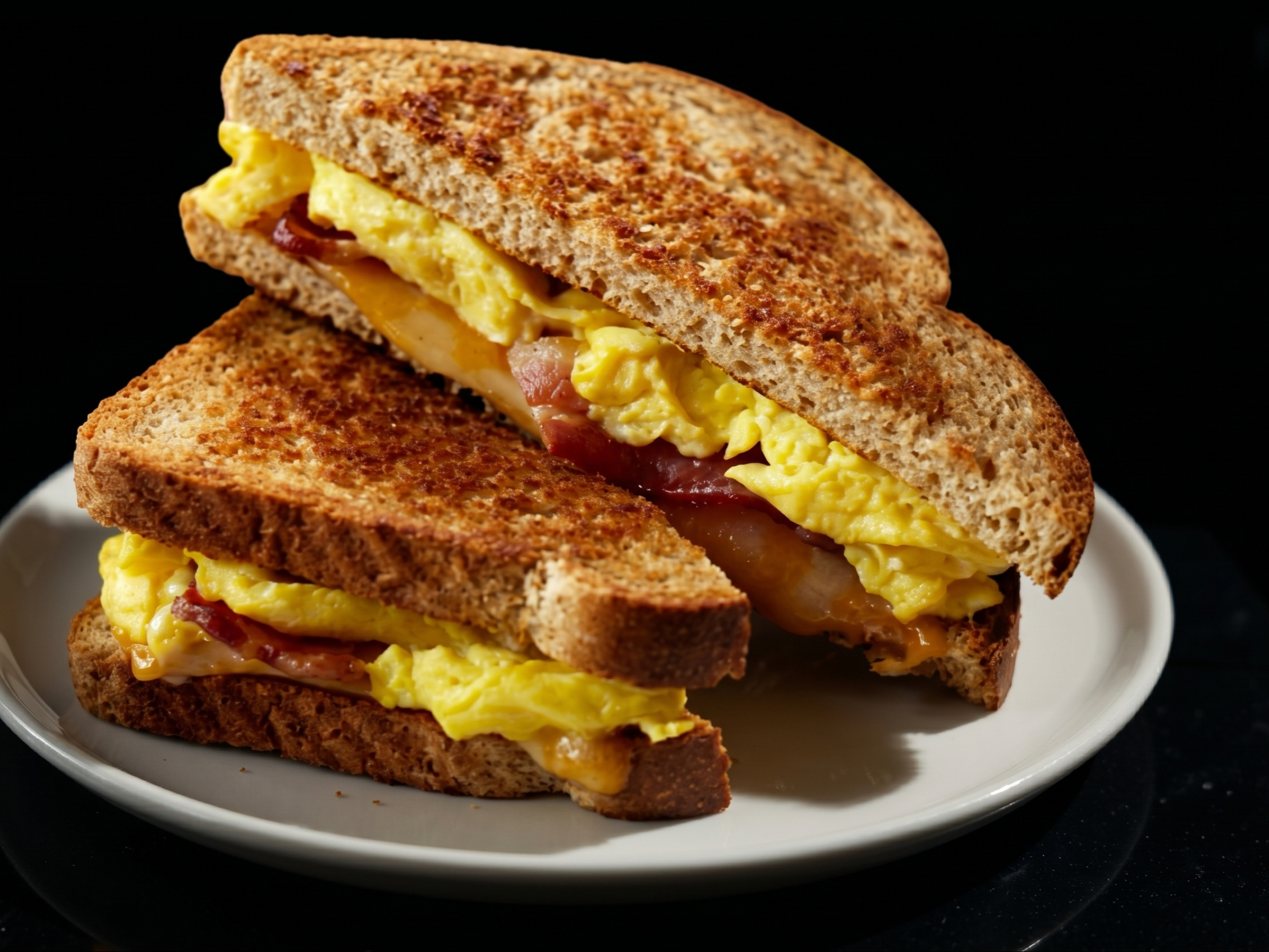 Pork Bacon Breakfast Sandwich