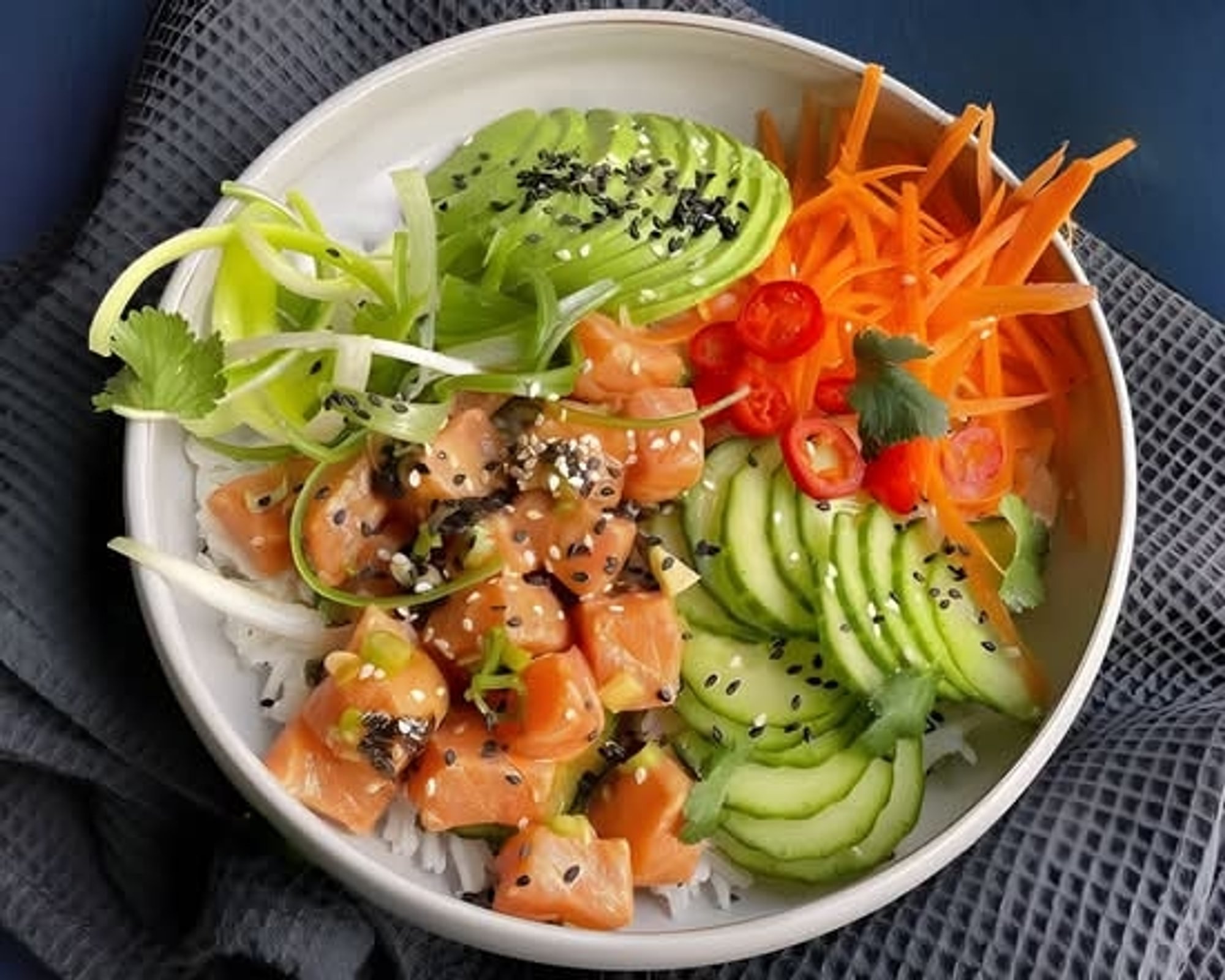 Spicy Salmon Poke Bowl