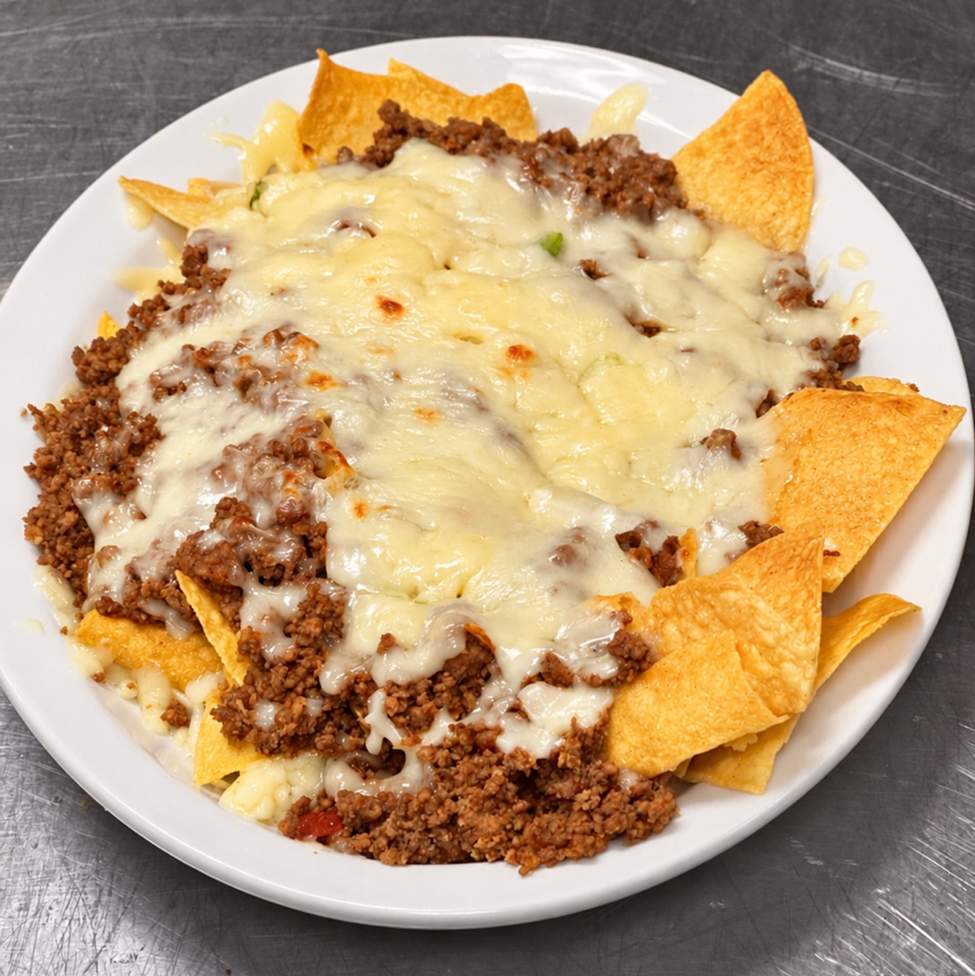 Ground Beef y Bean Nachos