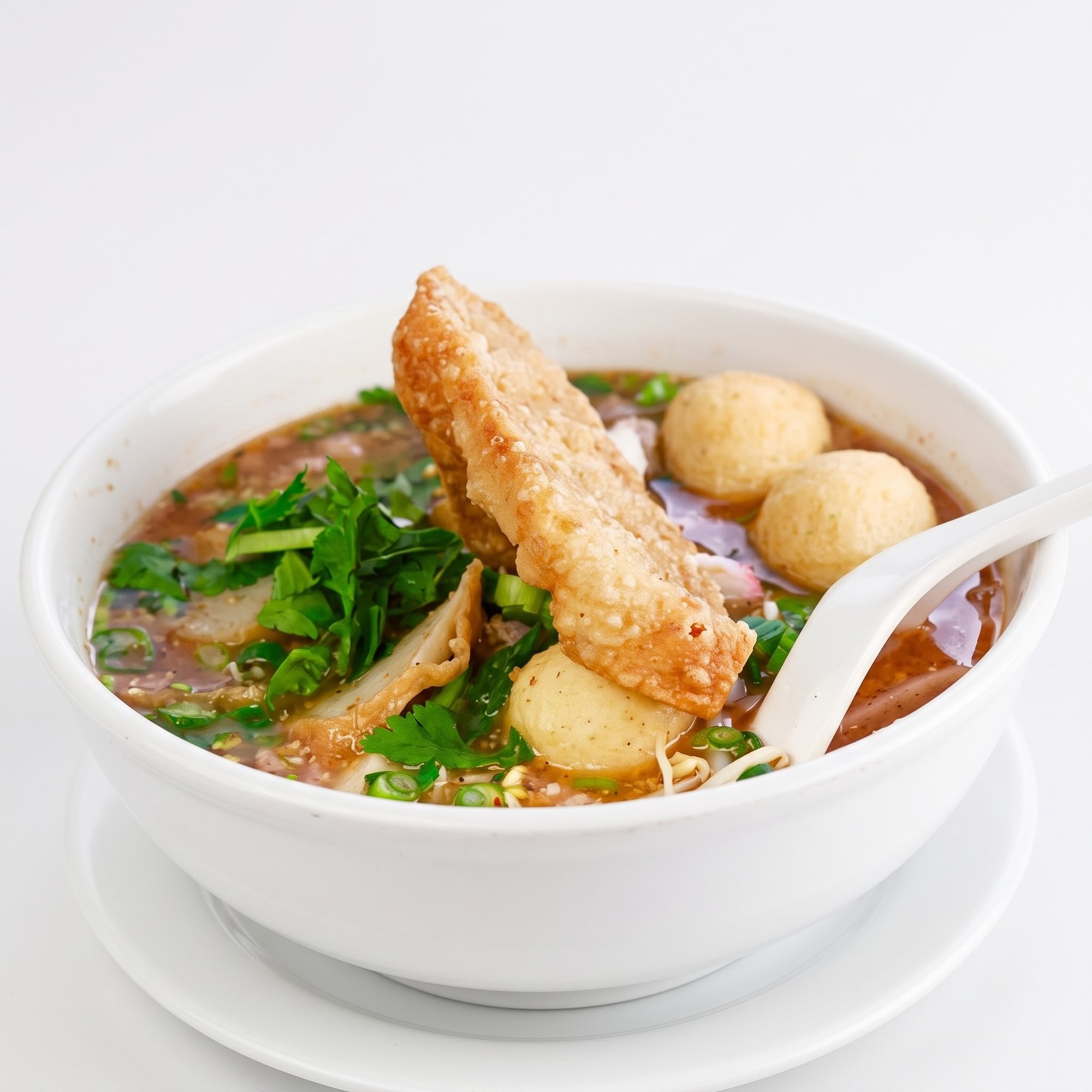 Yen Ta Fo Noodle Soup - ก๋วยเตี๋ยว น้ำ เย็นตาโฟ