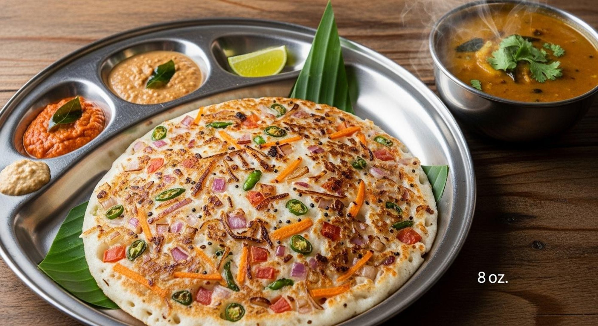 Onion Tomato Carrot Chili Utappam