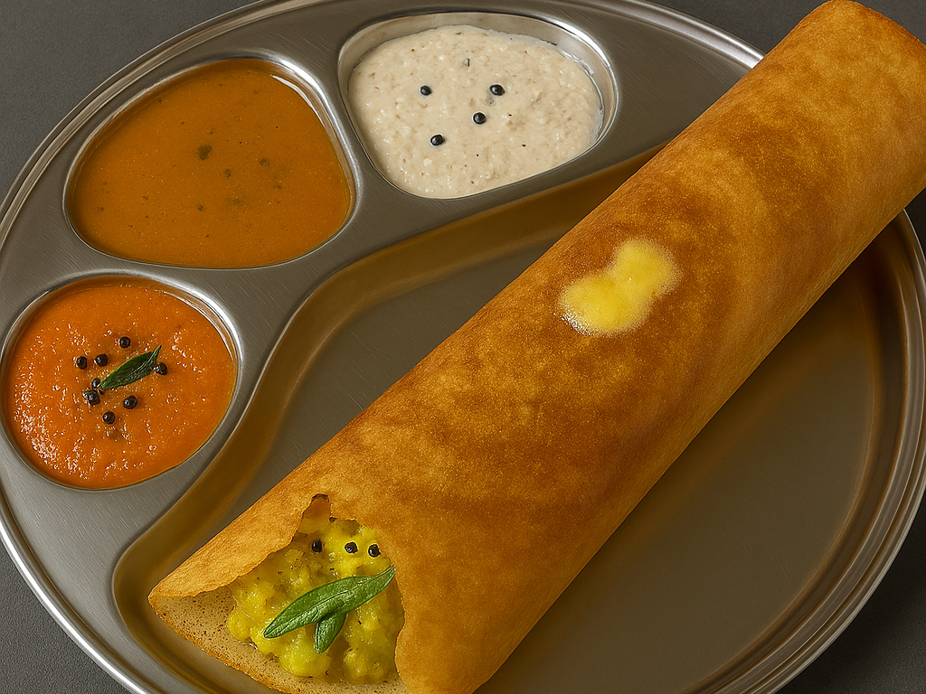 Benne Masala Dosa (GF, NF, DF, V)