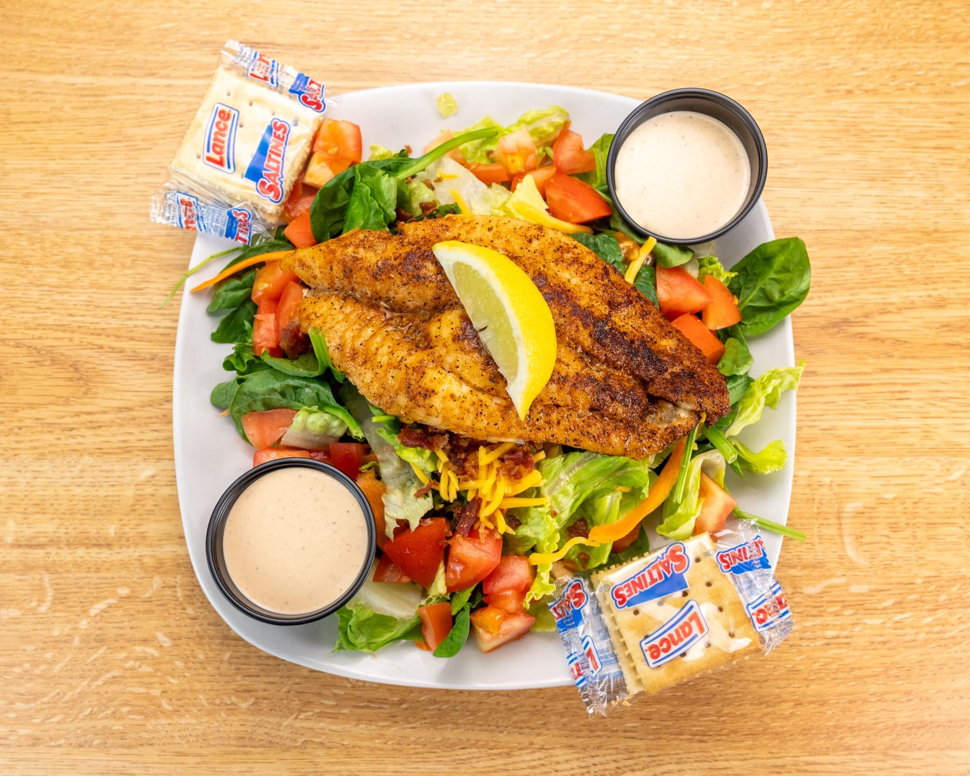 Blackened Catfish Filet Salad