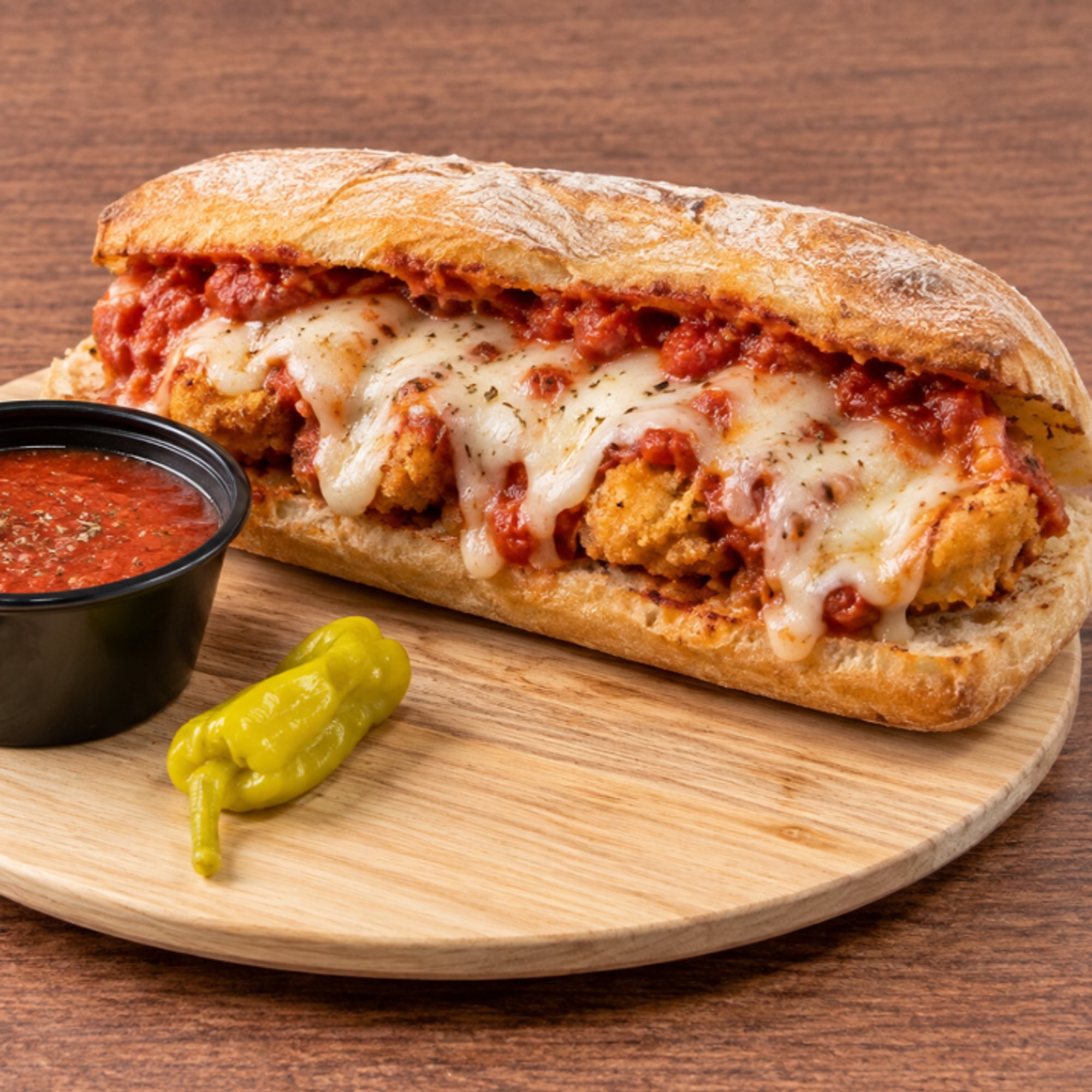 The Vegan Chicken Marinara Sandwich