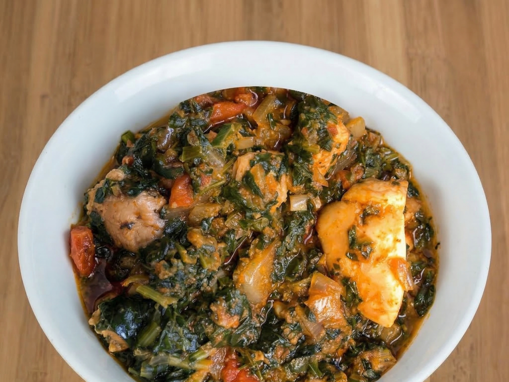 30. Fish Mixed With Spinach