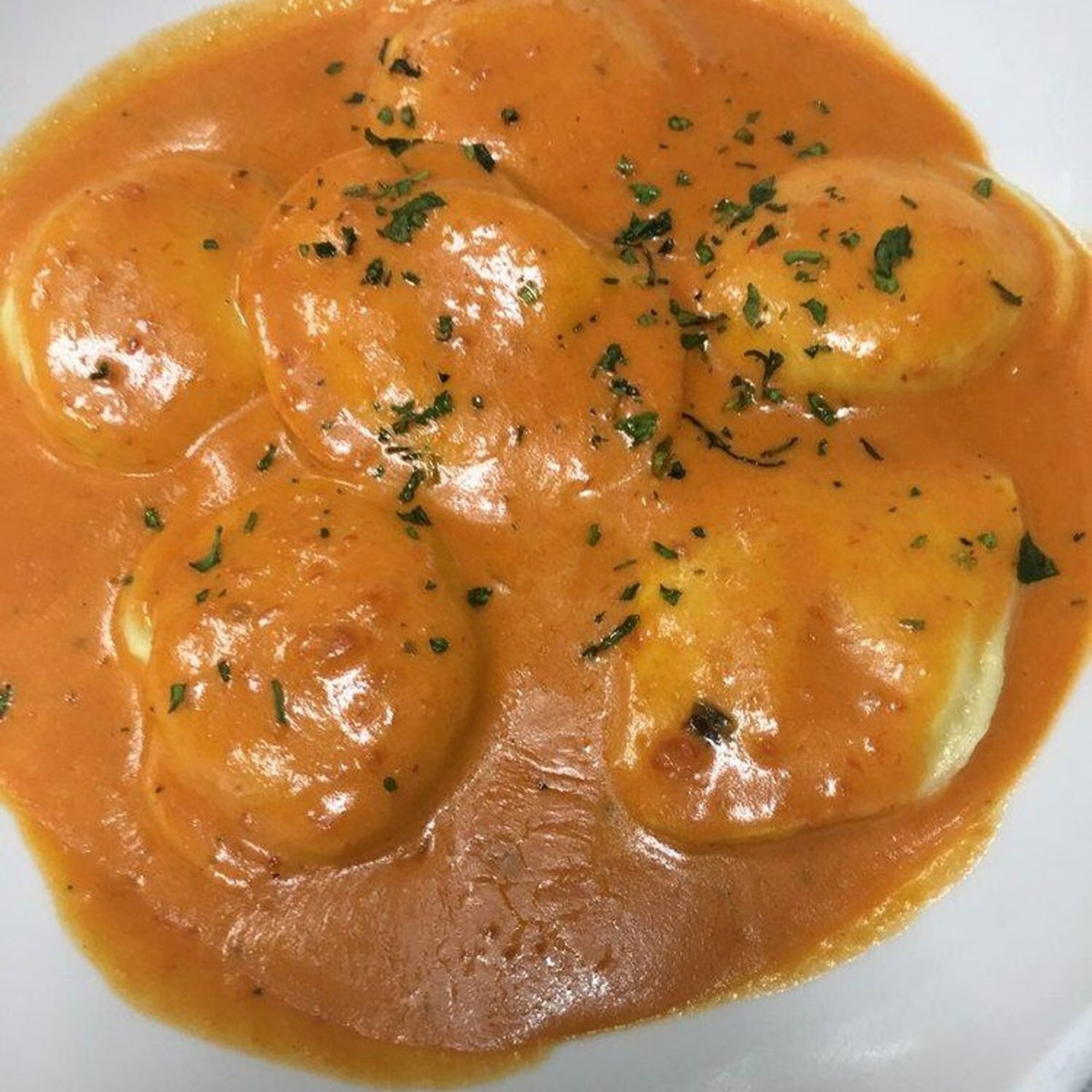 Lobster Ravioli with Pink Sauce