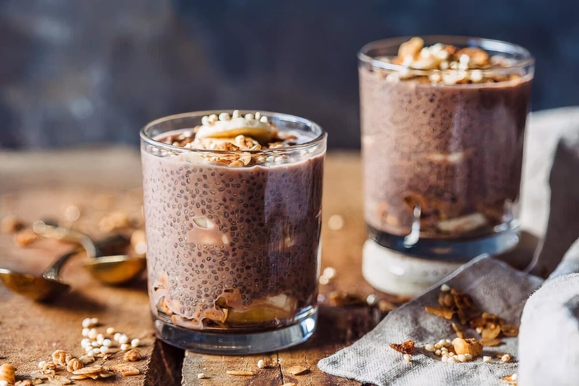 Chocolate Banana Chia Pudding (Vegan)