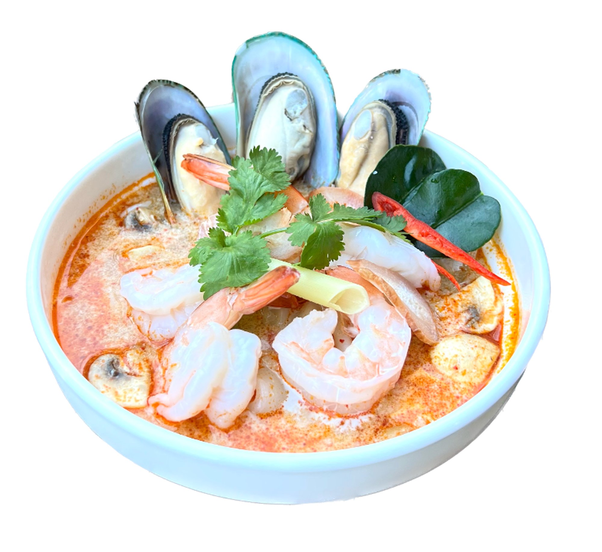 Tom Yum Talay (Creamy seafood soup)