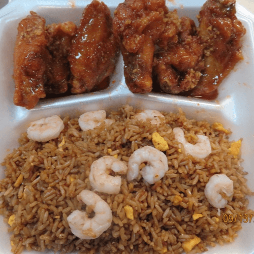 6 Wings - Shrimp Fried Rice