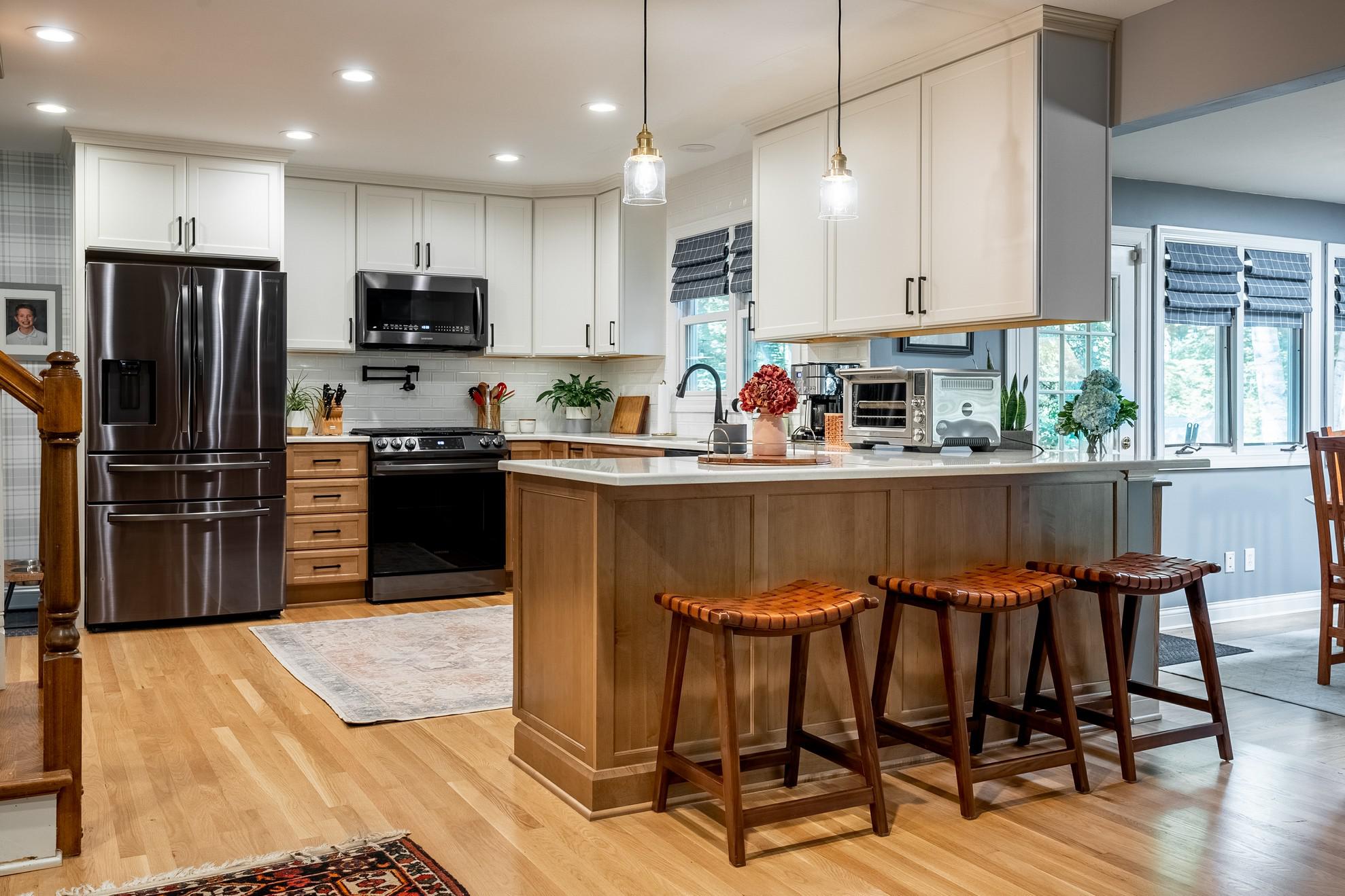 Two Tone Cabinet Kitchen Remodel Westerville Ohio