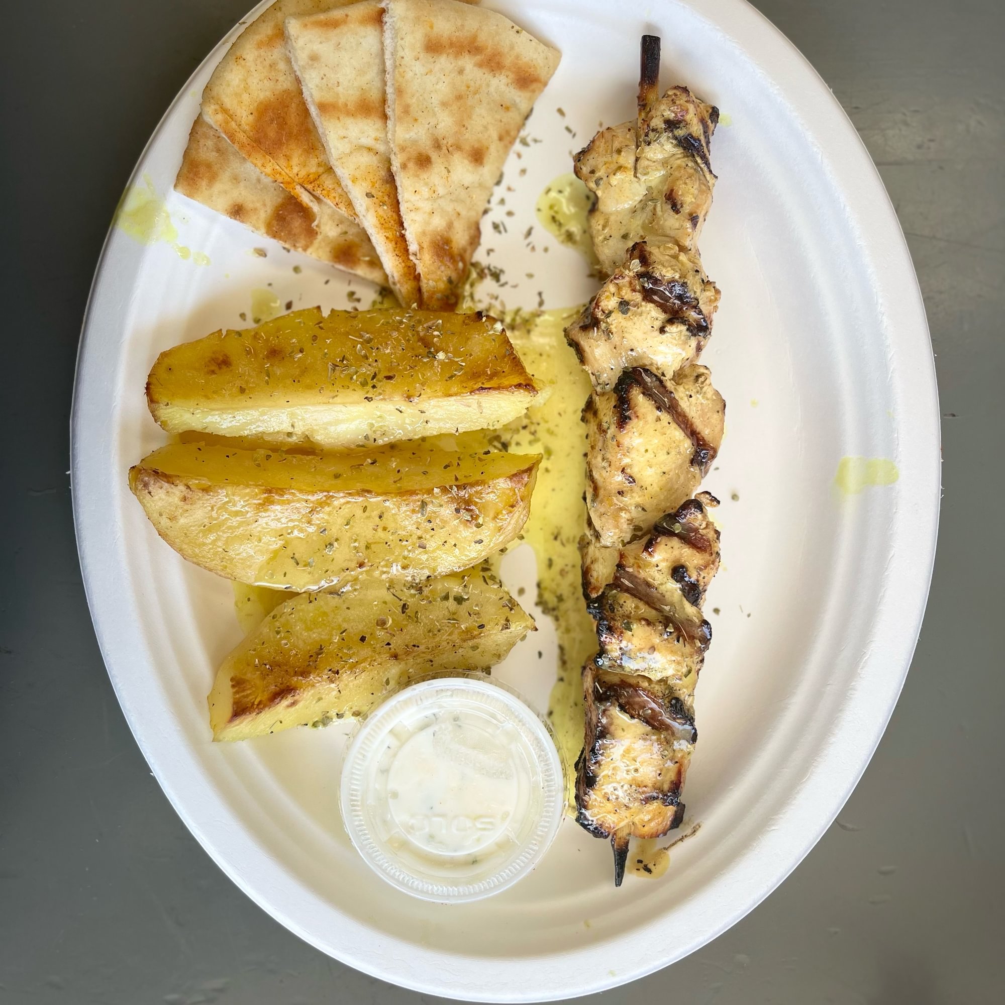 1 Chicken Skewers (Souvlaki) Platter