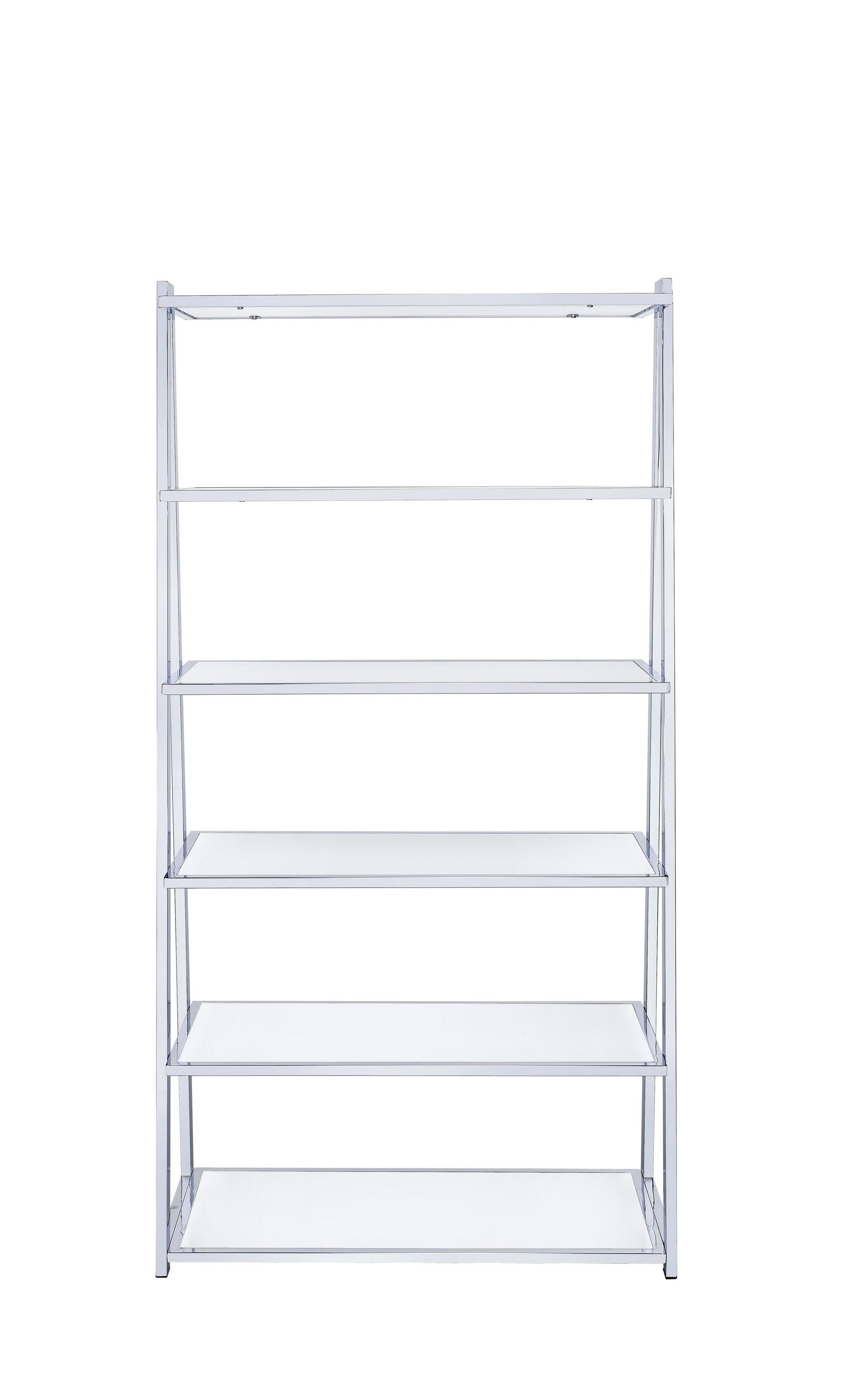 Coleen Bookshelf, White High Gloss