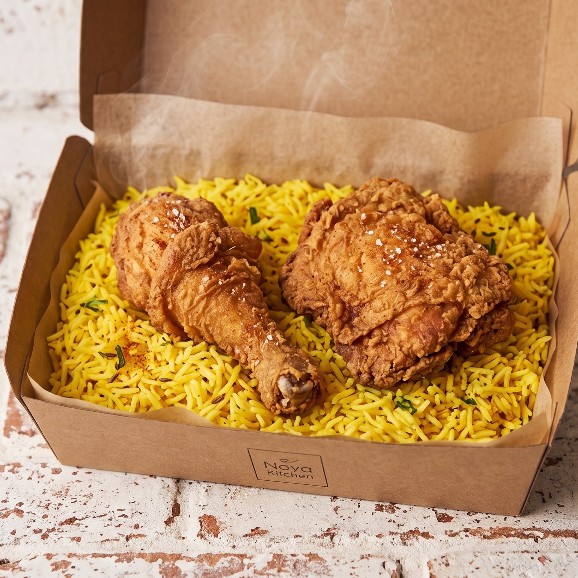 Two Piece Chicken & Rice Box