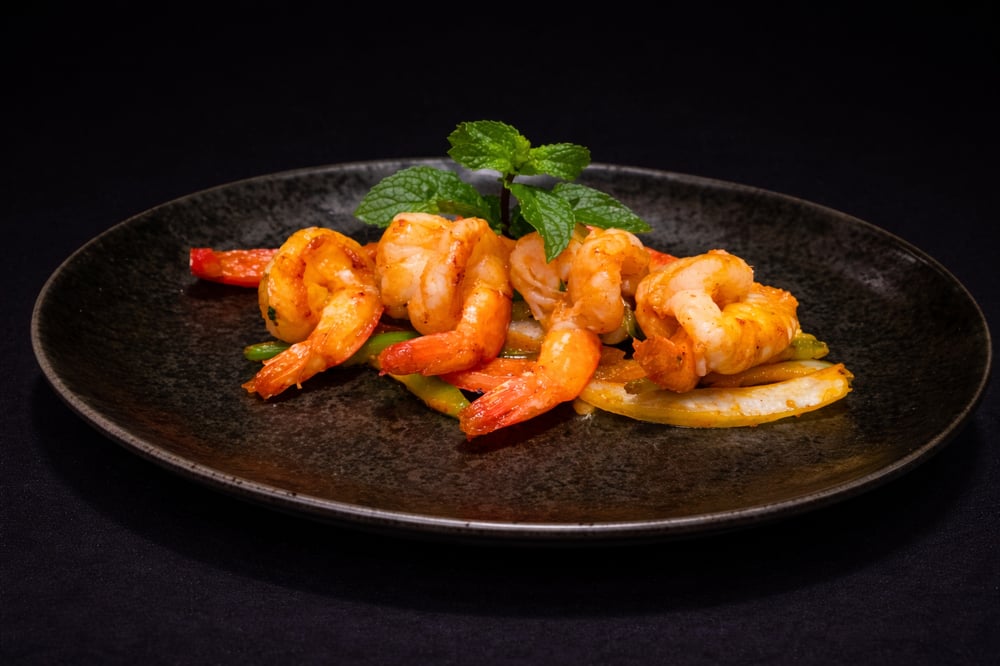 Tawa Roasted Shrimp Masala