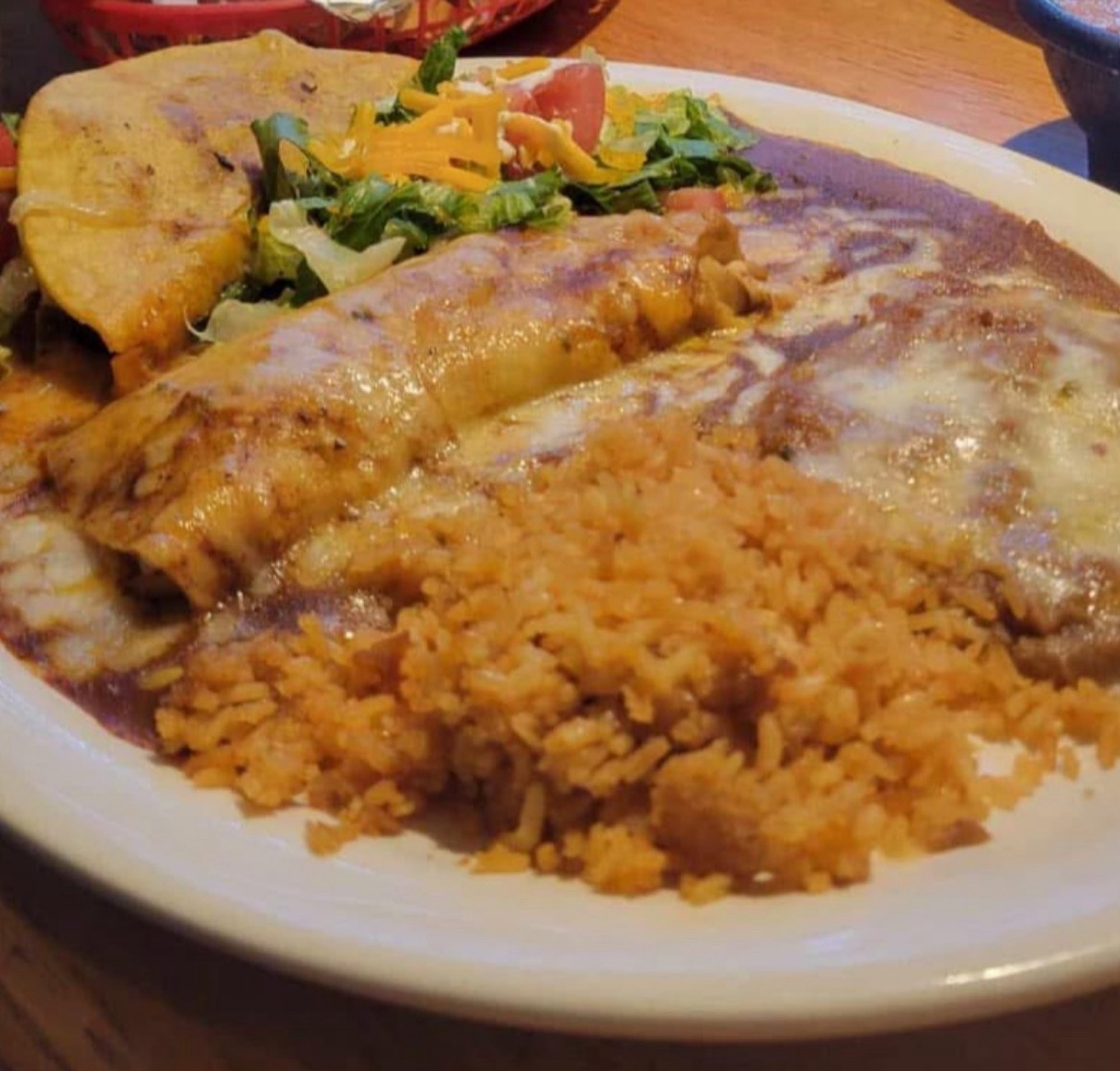 Beef Taco, Cheese Enchilada Combo