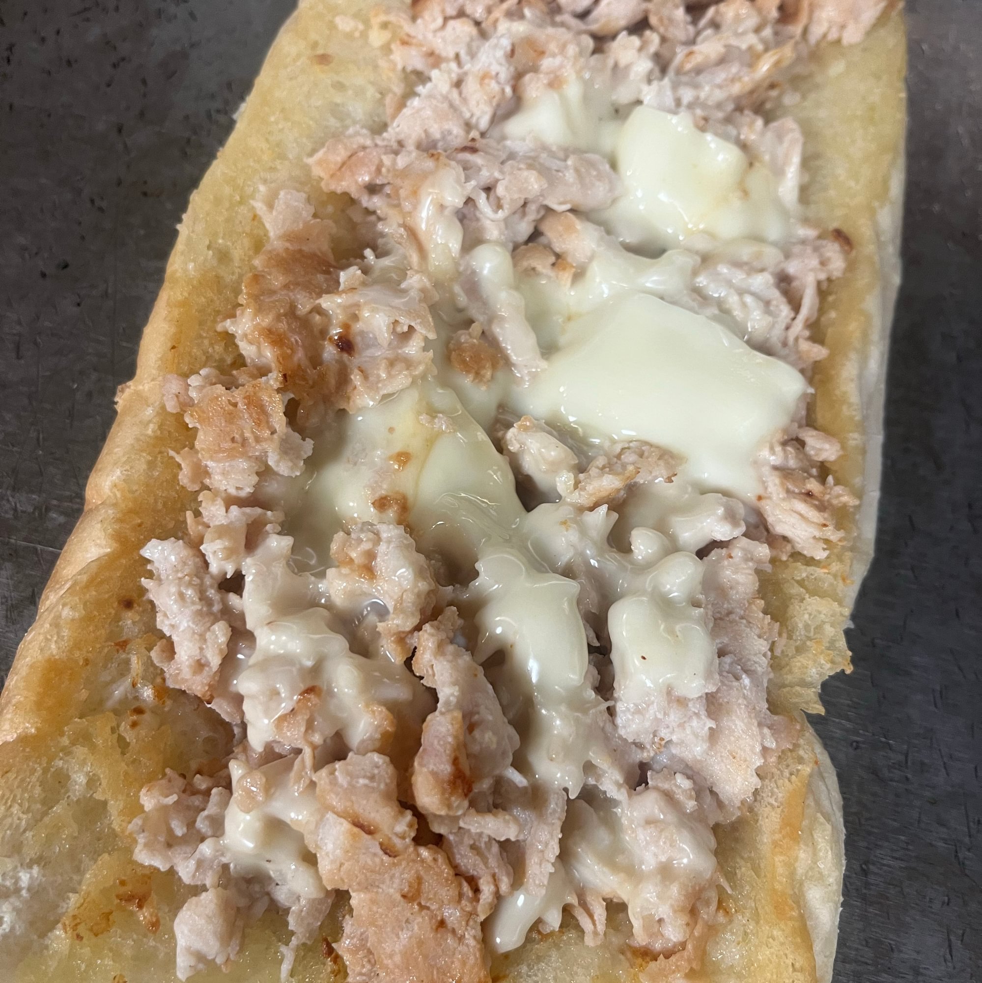Garlic Bread Chicken Cheesesteak