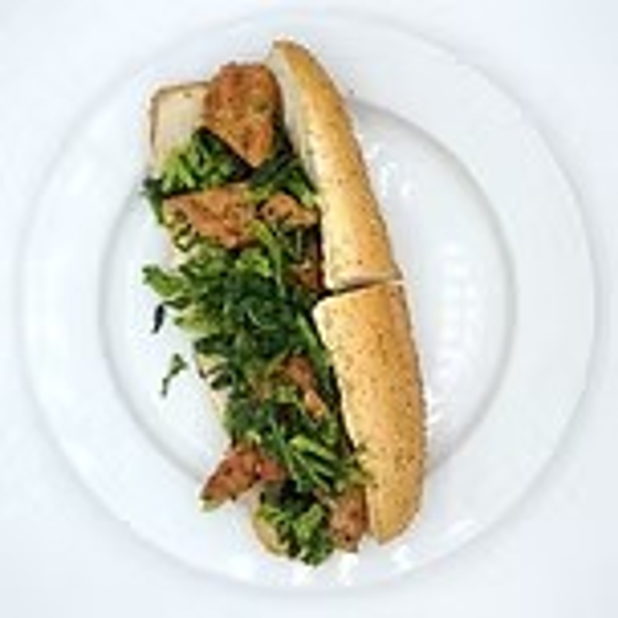 Hot Sausage and Broccoli Rabe Hero