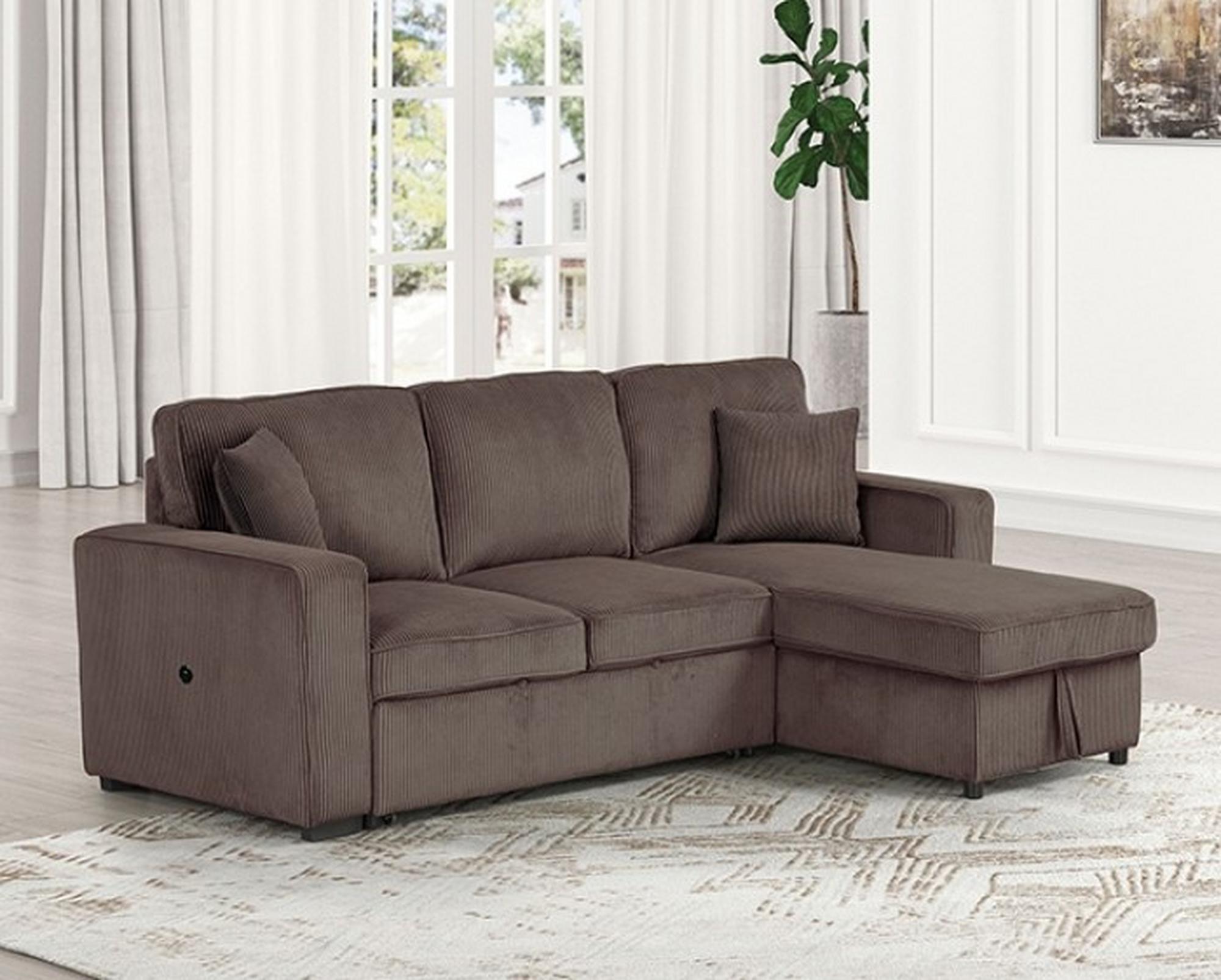Yves Sofa Sleeper w/ Chair - Brown