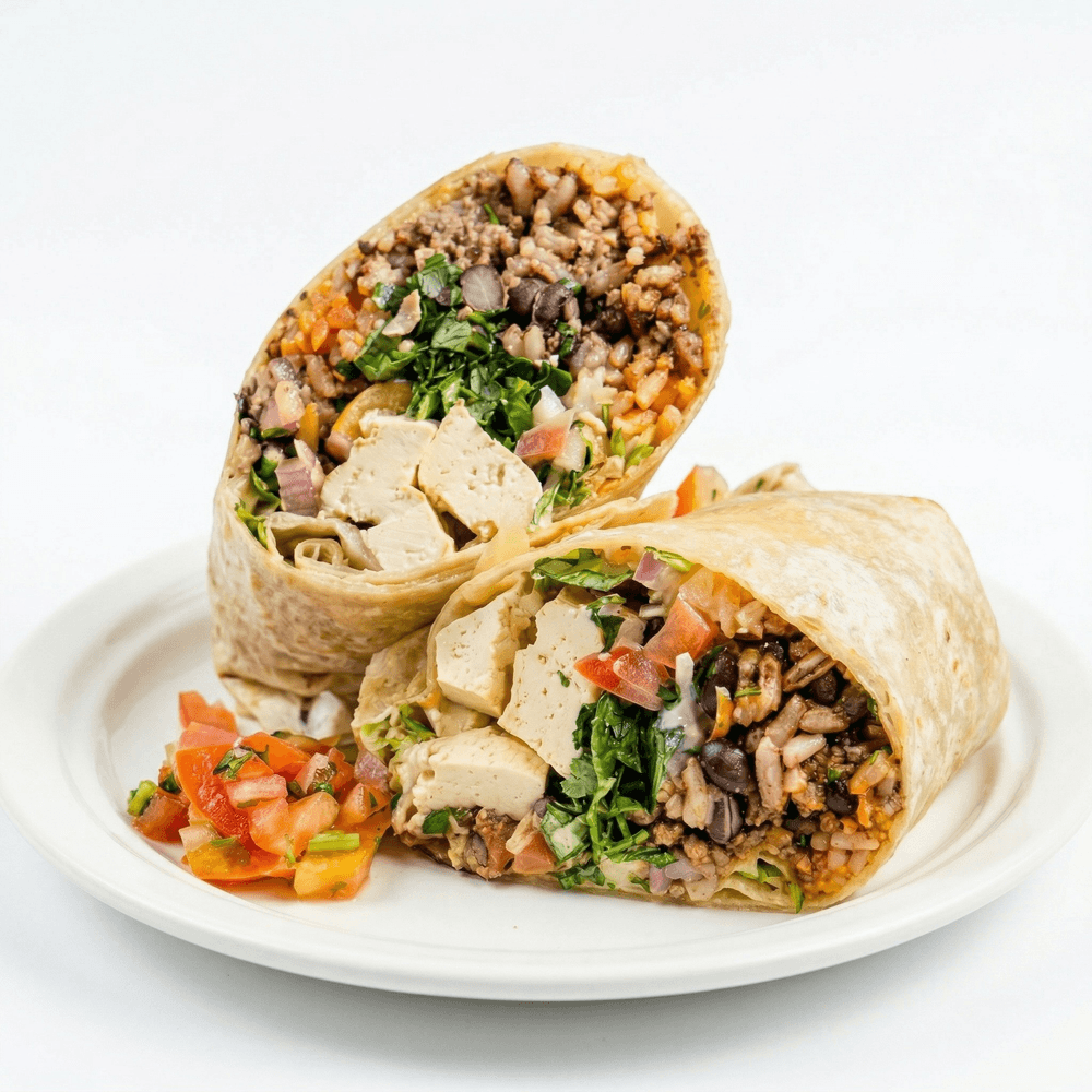 Spinach and Tofu Burrito