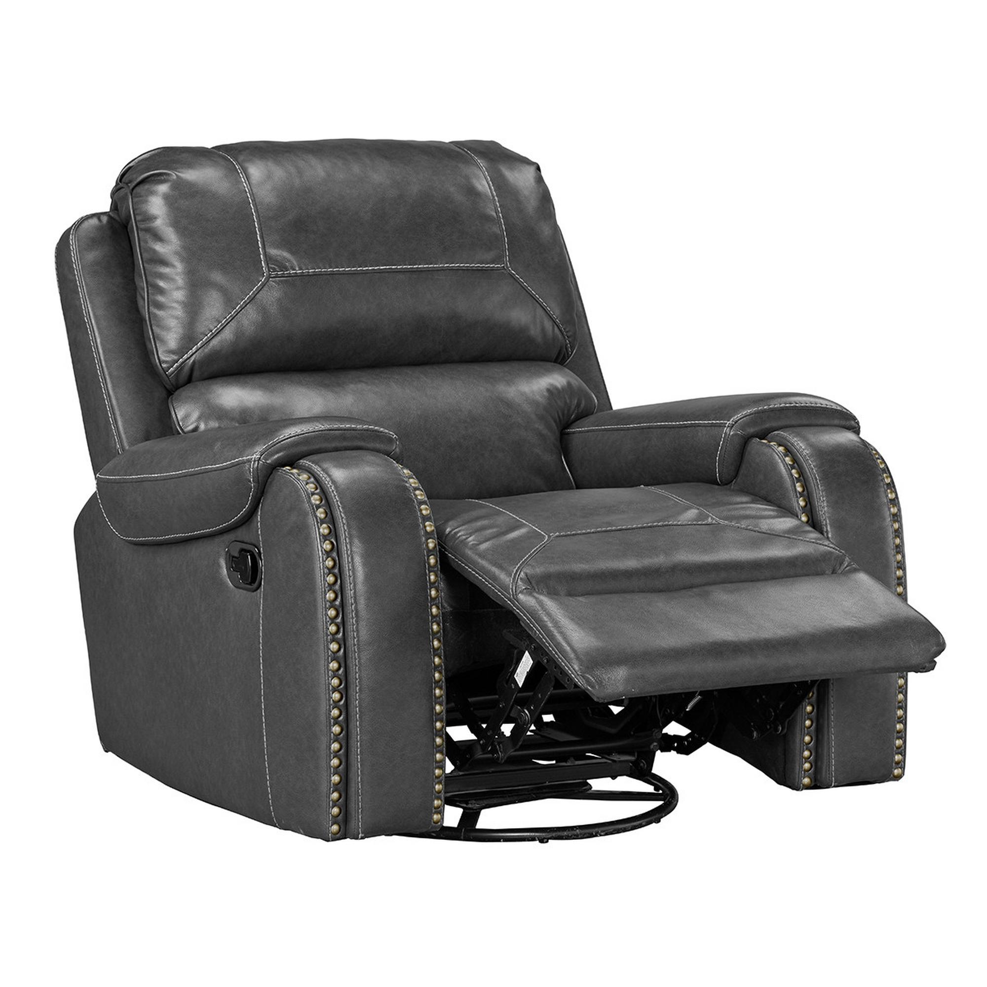 Winslow Grey Gliding Swivel Recliner