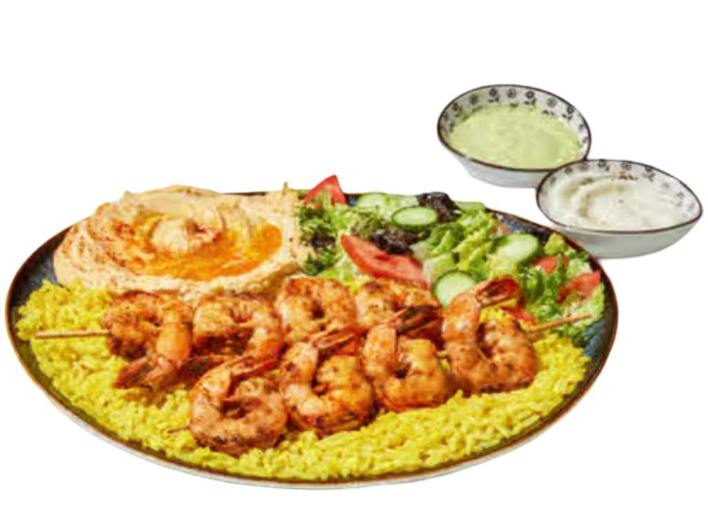 #4 Shrimp Kebab Plate