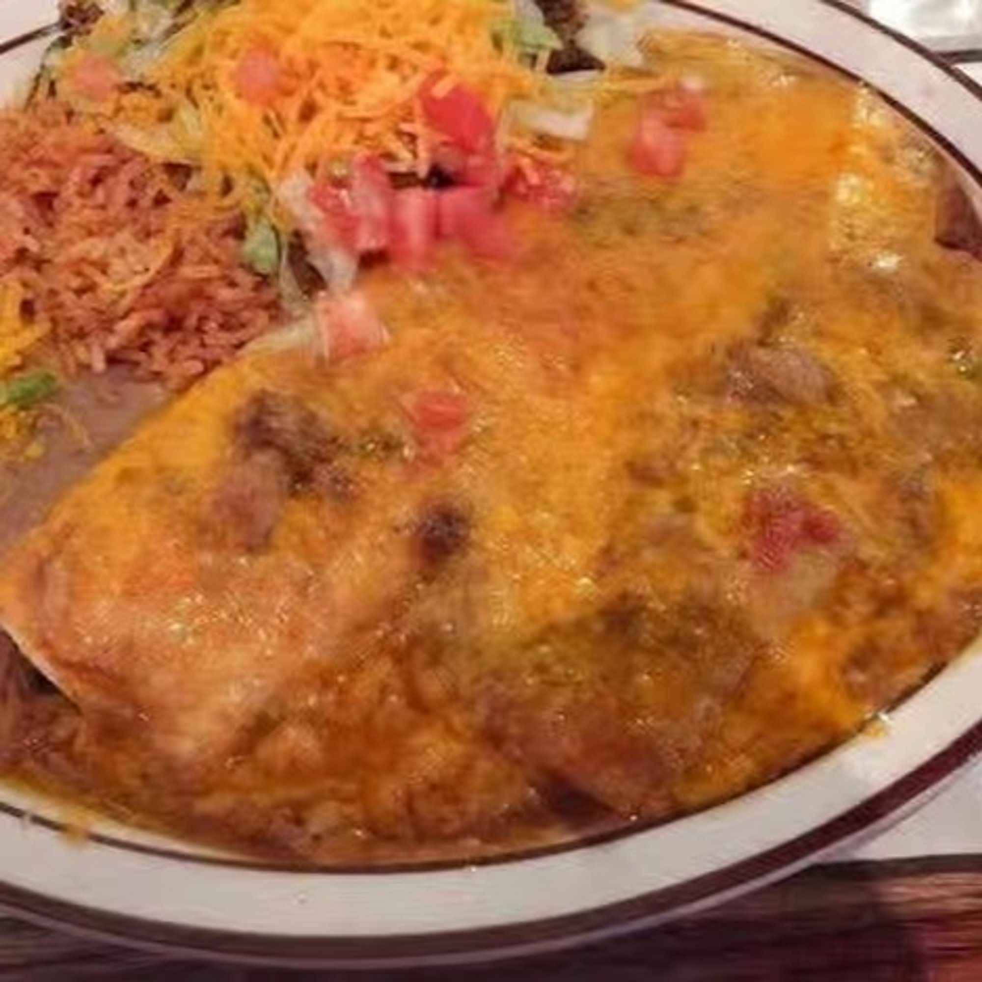 C-4 Beef Enchilada, Bean Burrito