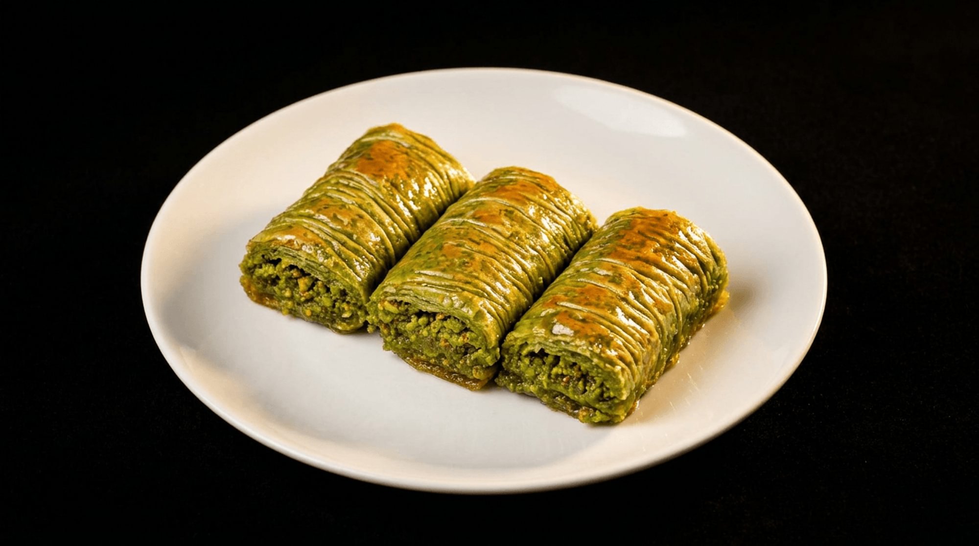 Pistachio Roll Baklava (3 Pieces)