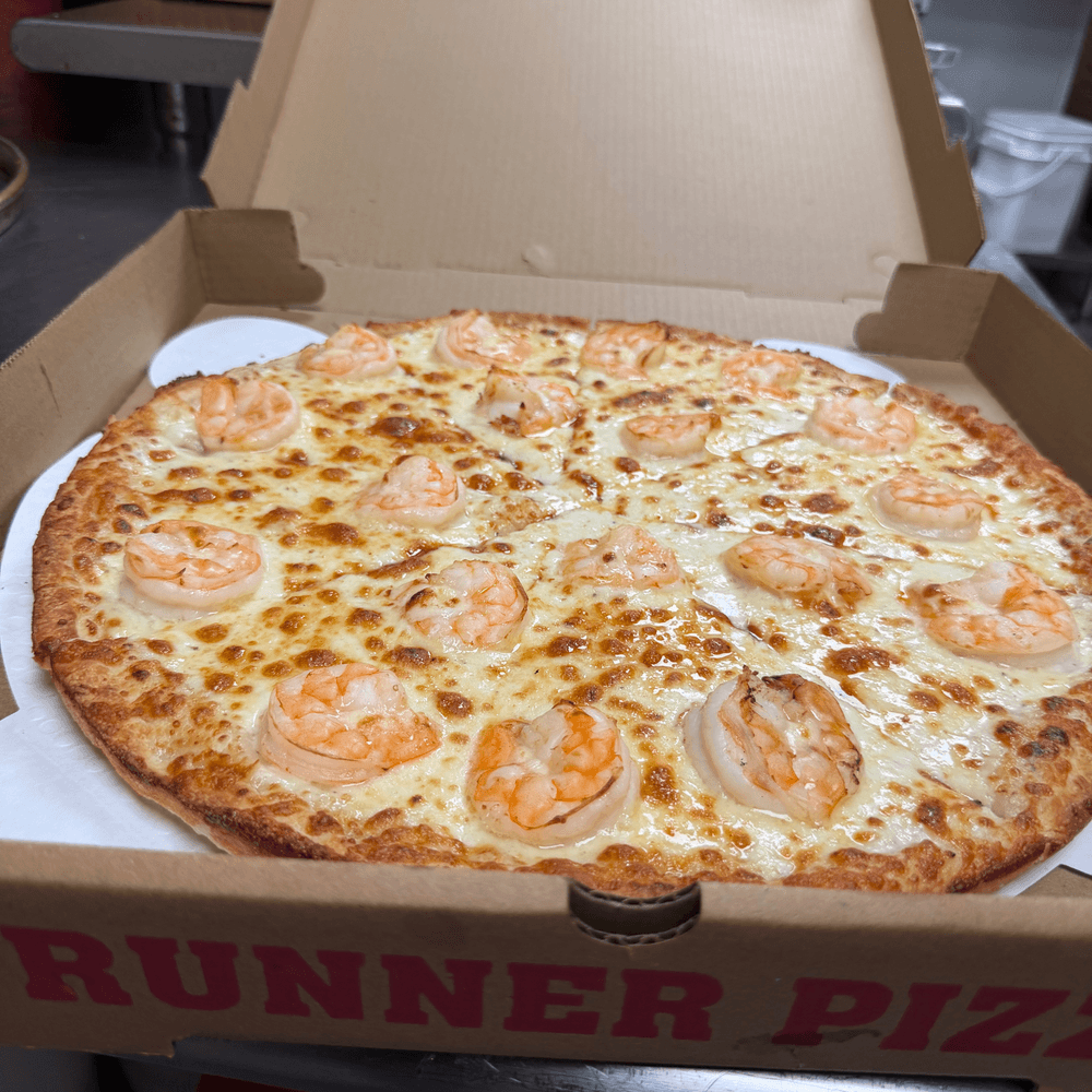 Shrimp Alfredo Pizza