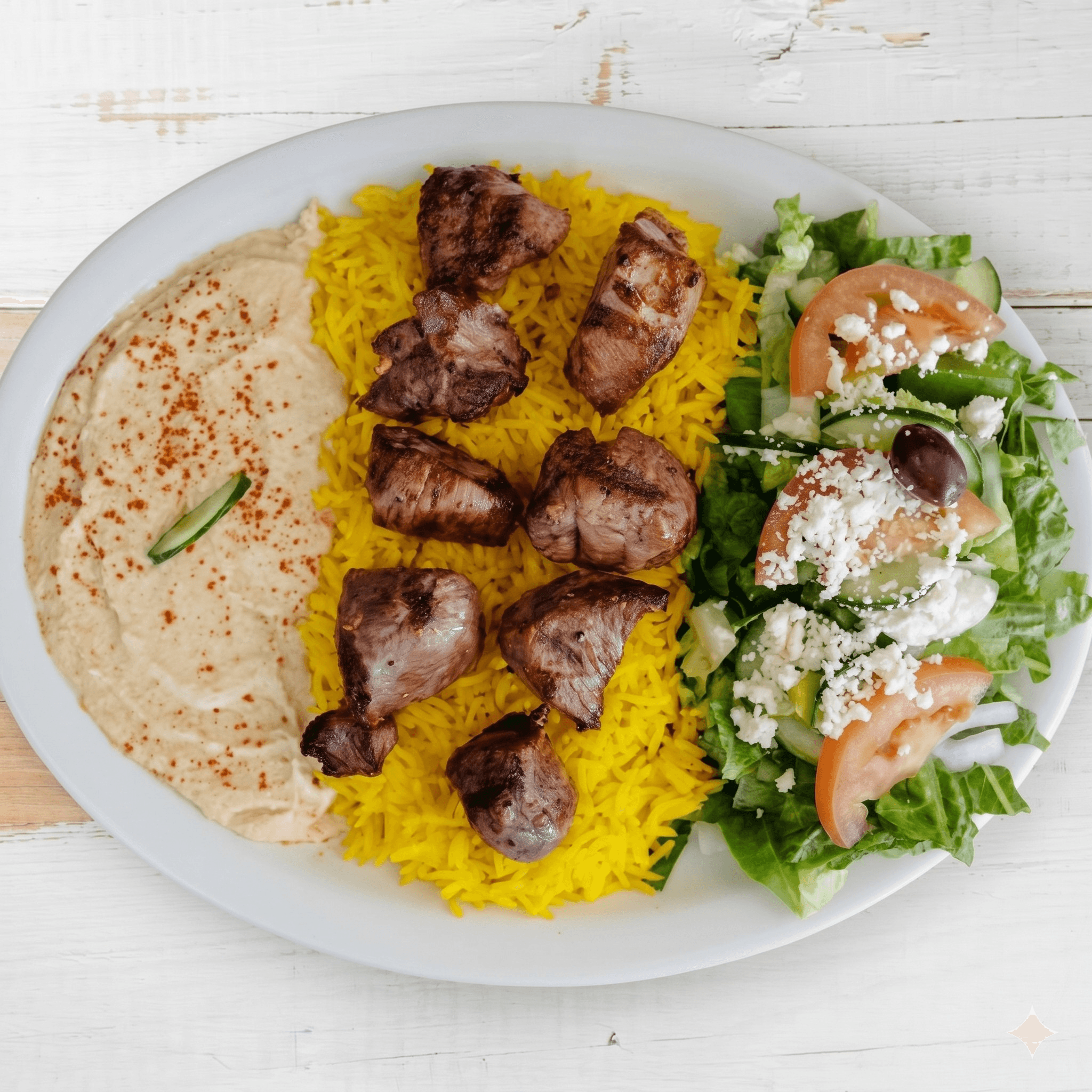 #10 Lamb Shish Kabob Plate