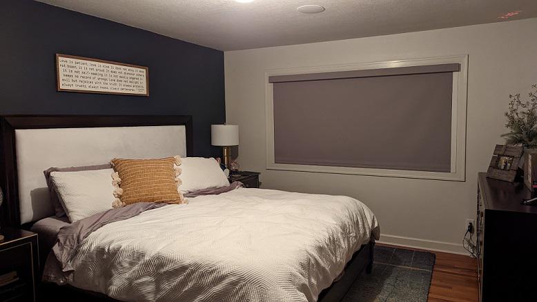 Need to darken a room so that you can sleep in? Here's some inspiration from Cedar Falls! We installed Room Darkening Roller Shades-and they block the light completely.  BudgetBlindsCedarFallsWaterloo  CedarFallsIA  RollerShades  FreeConsultation  WindowWednesday