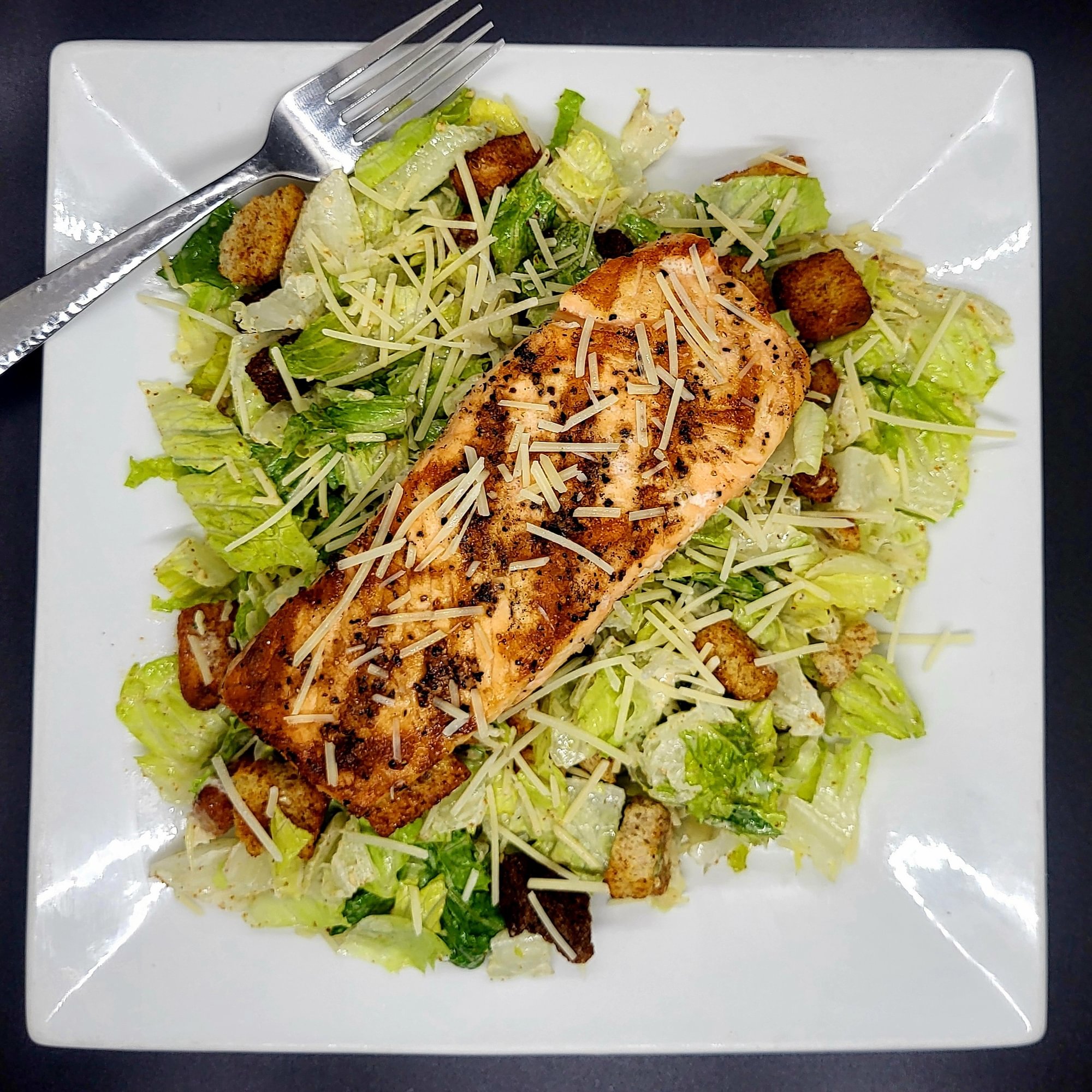 Caesar Salad With Salmon