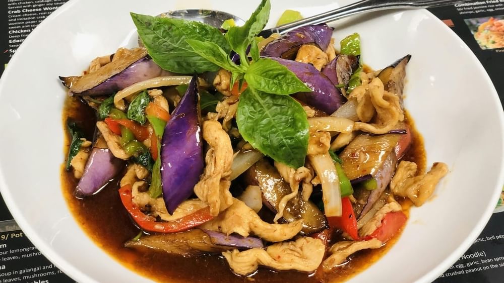 Spicy Eggplant Basil
