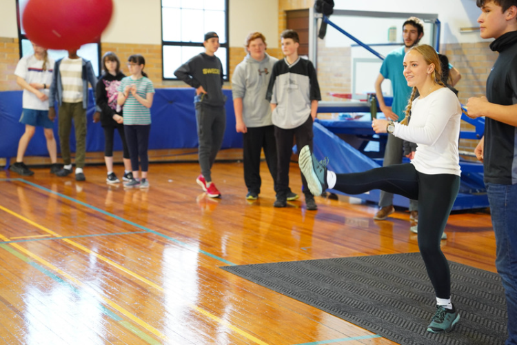 All students at WRUS begin each day with morning athletics.