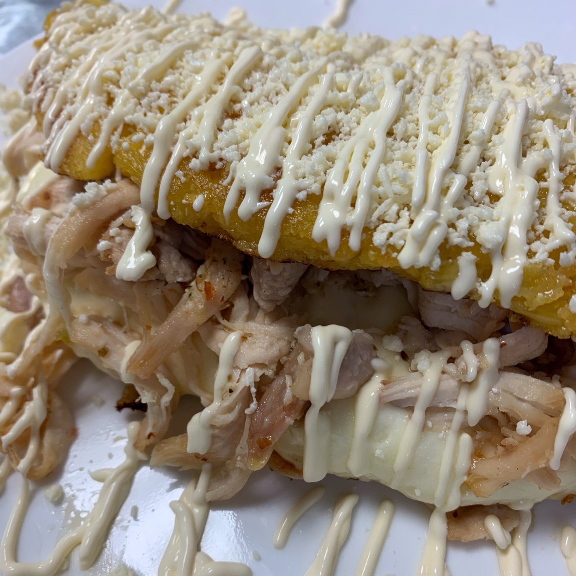 Cachapa with Chicken