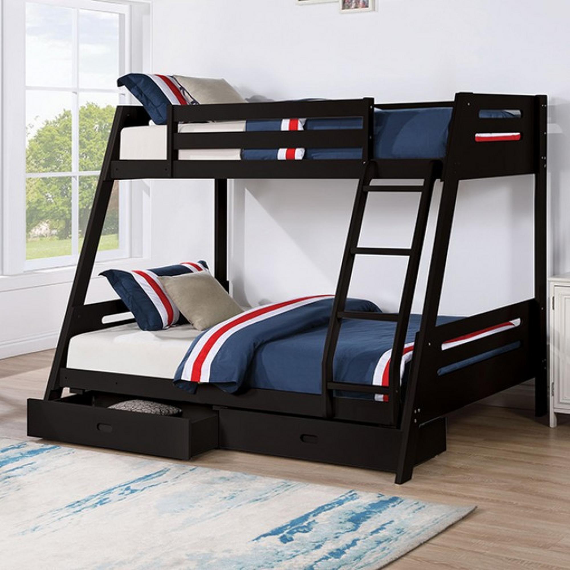 Emilee 2-Piece Bunkbed Twin over Full - Black