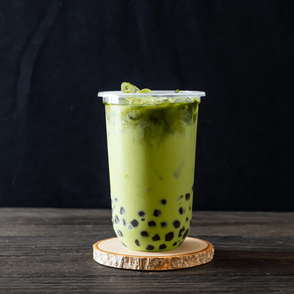 Green Tea Milk Tea with Boba